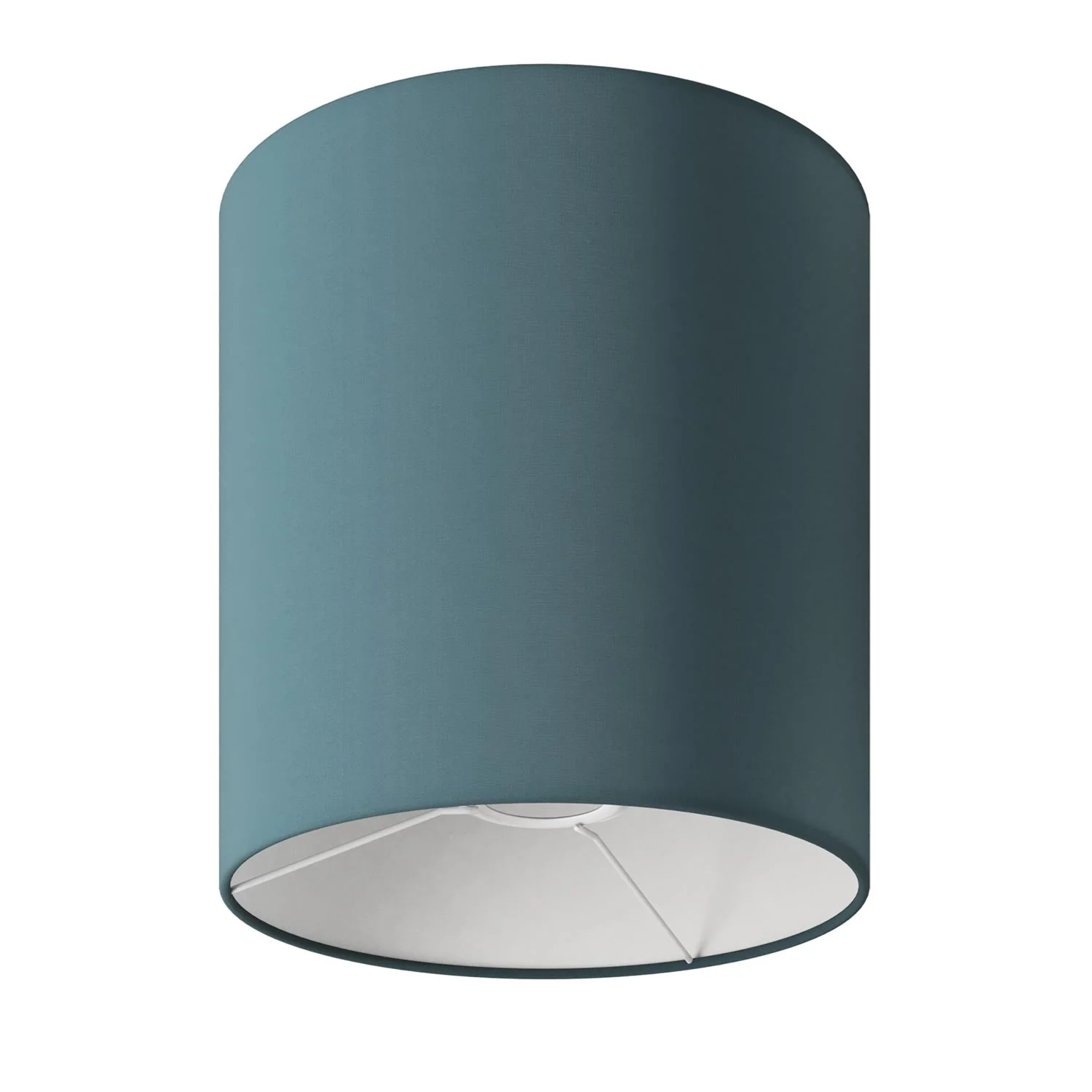 MAG-Y floor lamp with round metal base and Cylinder M lampshade - Matte white - Image 4