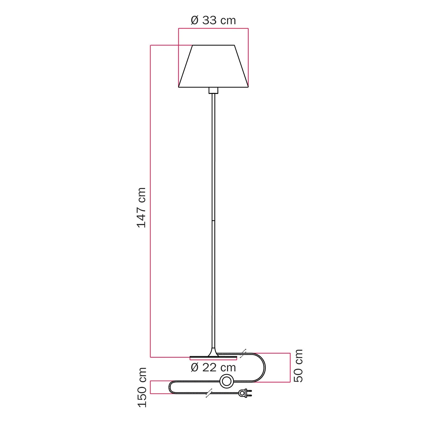 MAG-Y floor lamp with round metal base and Impero M lampshade - Satin copper - Image 5
