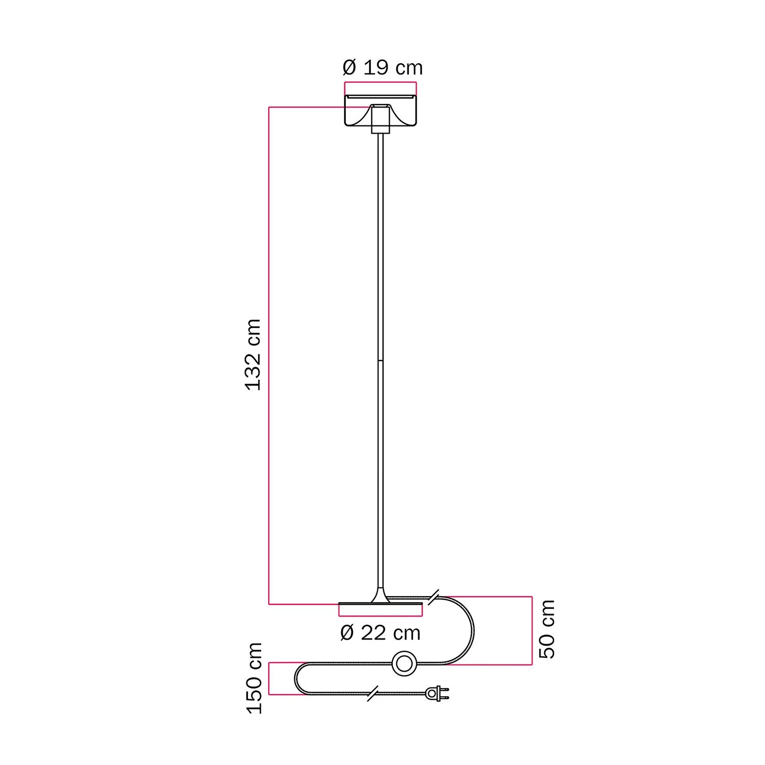 MAG-Y floor lamp with round metal base and transparent Ghost light bulb - Matte white - Image 4