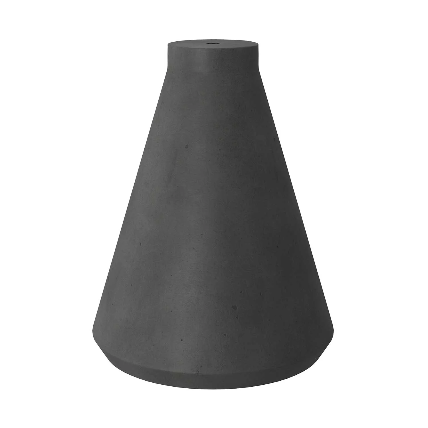 Funnel cement lampshade for pendant light, with cable clamp and E26 socket - Dark cement - Image 3