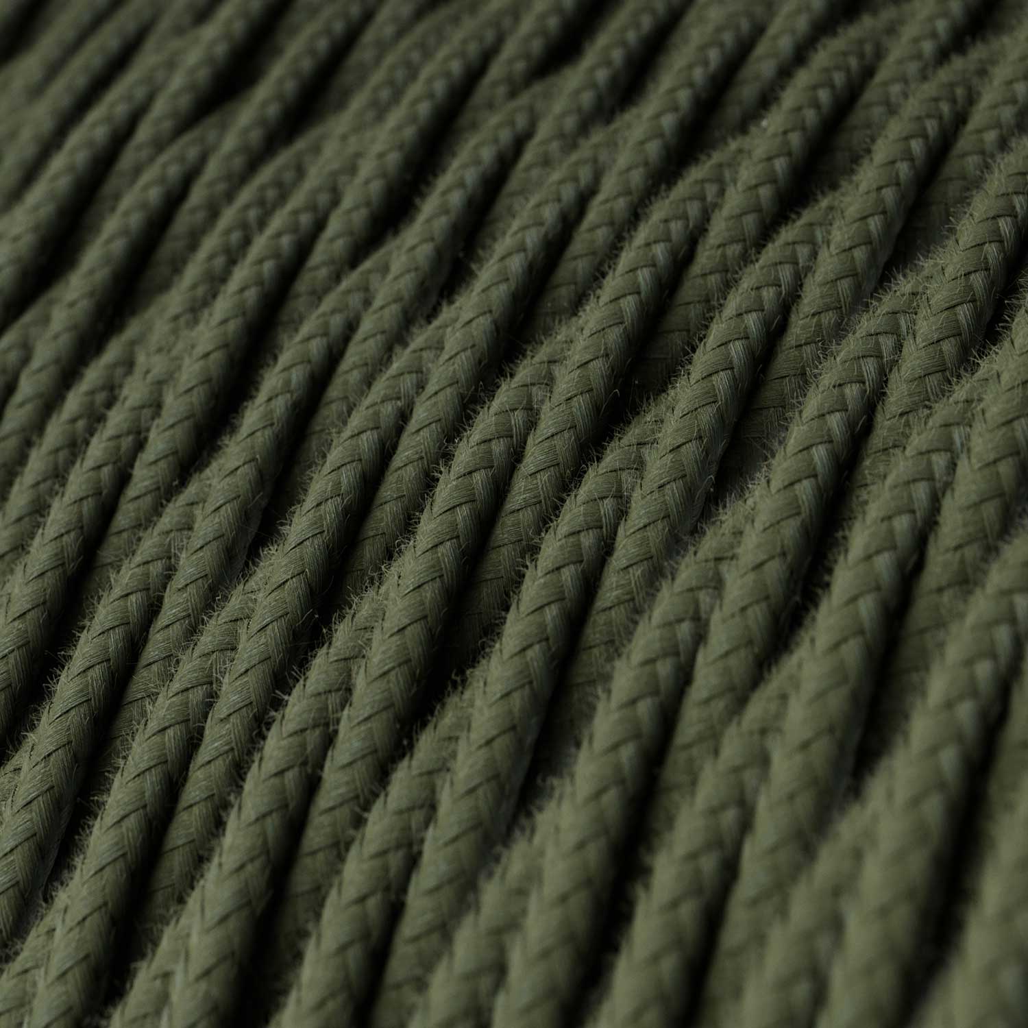 Gray Green Cotton Covered Twisted Electric Cable - TC63 - Image 2