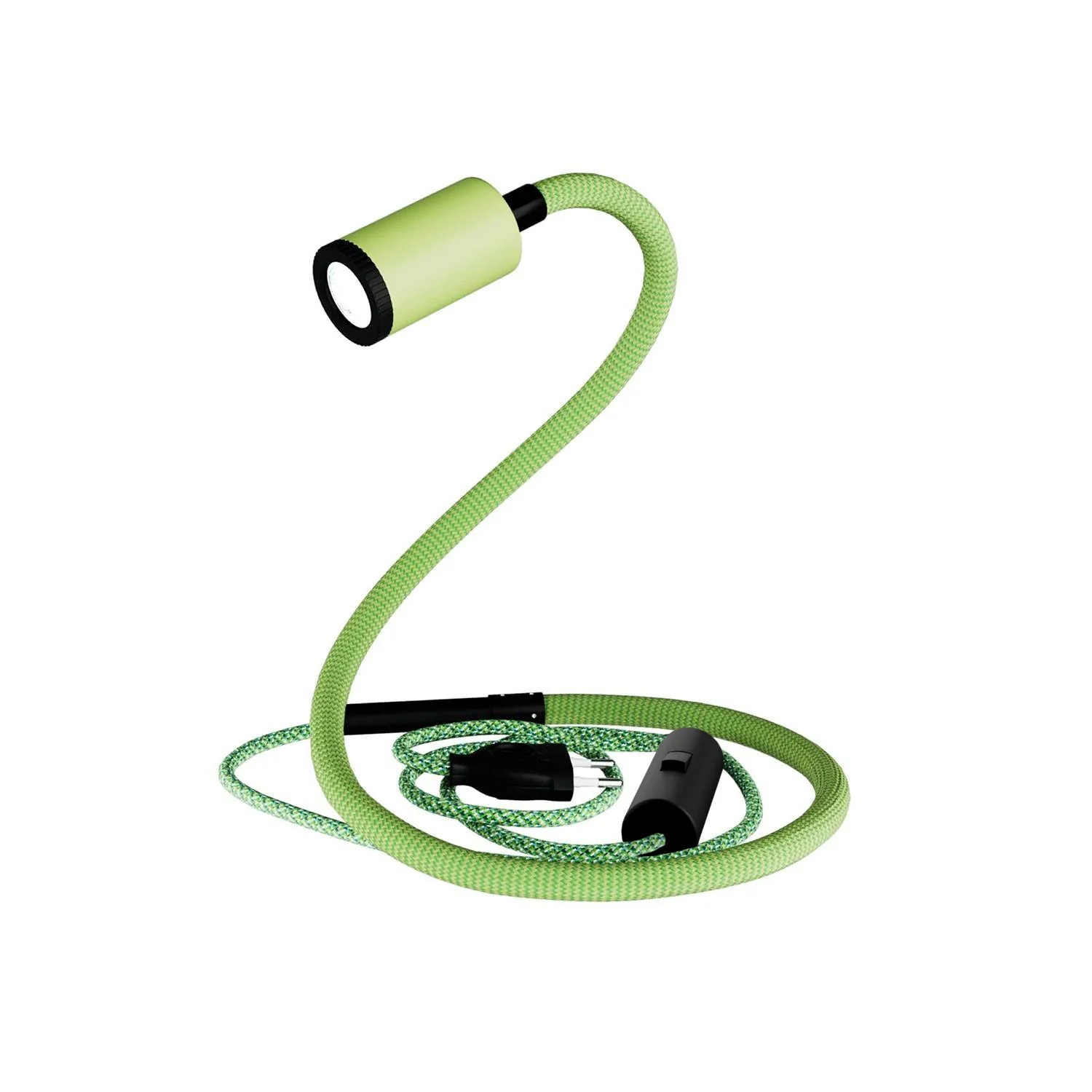 GU1d-one Pastel Adjustable lamp without base with mini LED spotlight - Meadow green