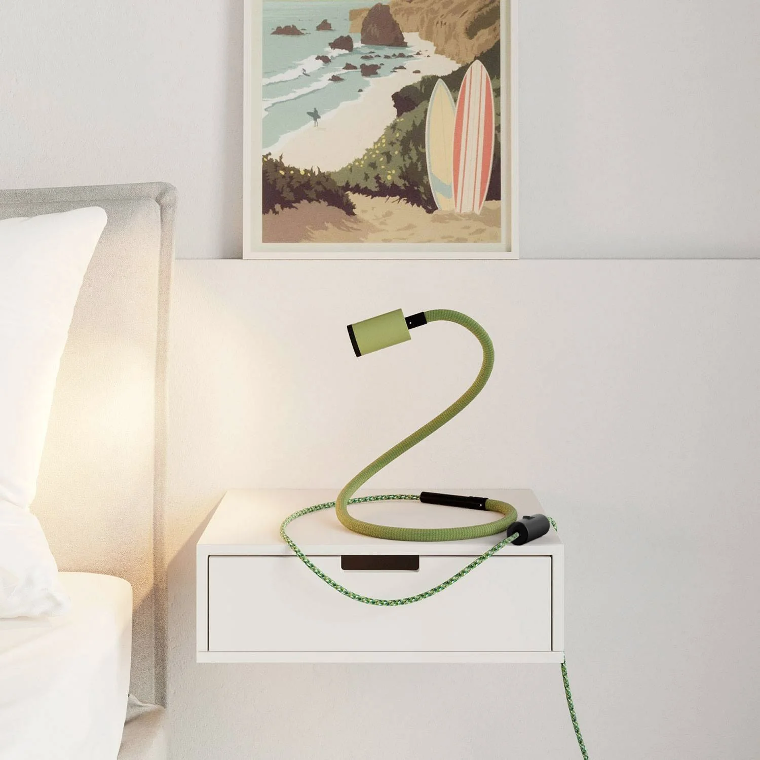 GU1d-one Pastel Adjustable lamp without base with mini LED spotlight - Meadow green - Image 2