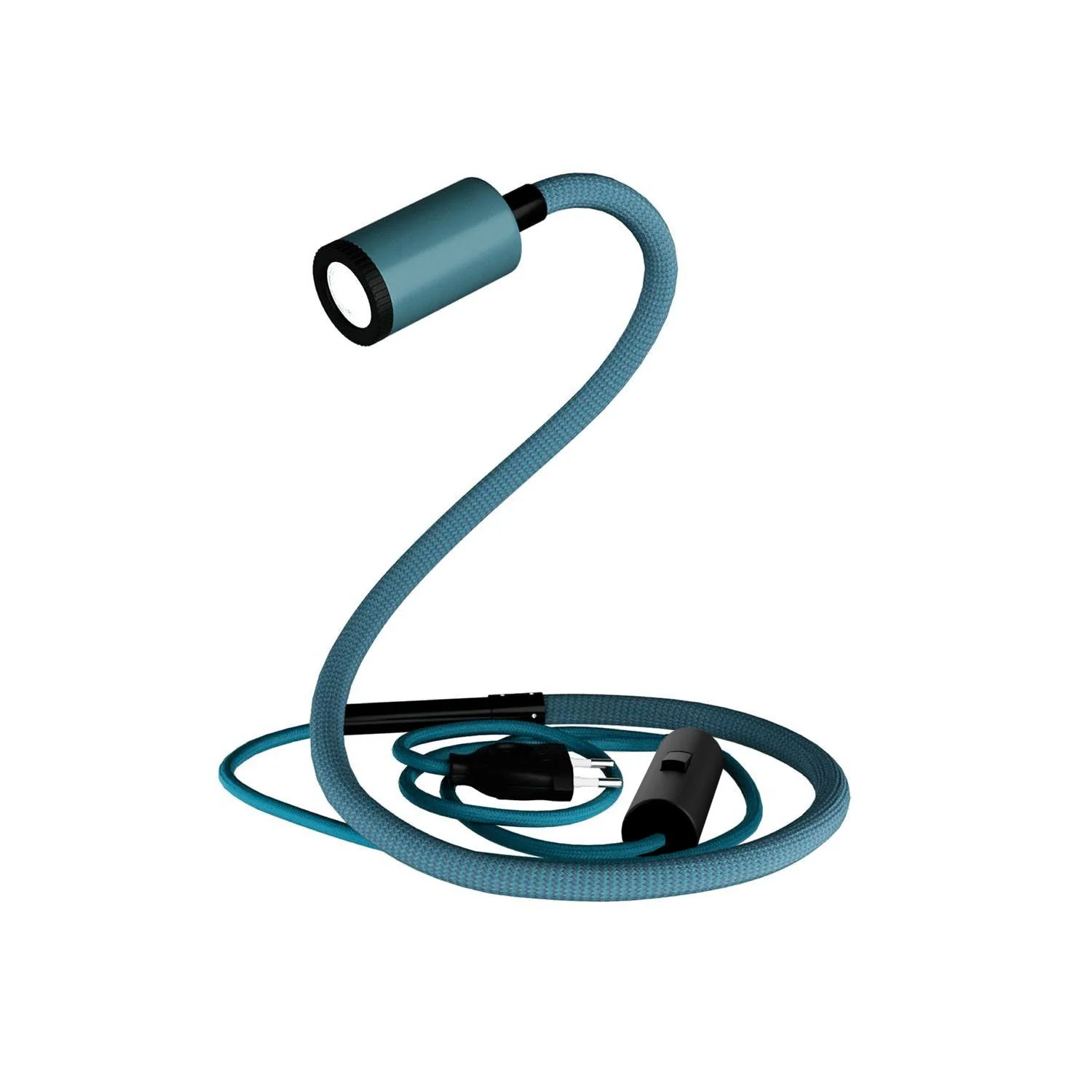 GU1d-one Pastel adjustable lamp without base with mini LED spotlight - Petrol