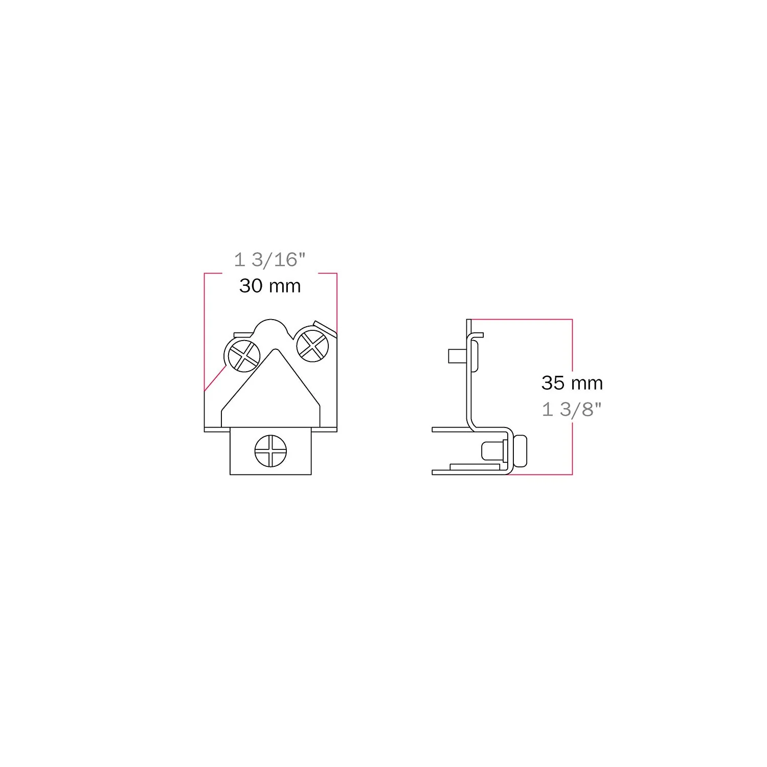 Germany hook for ceiling canopy with double earthing - M10x1 connection - Image 2