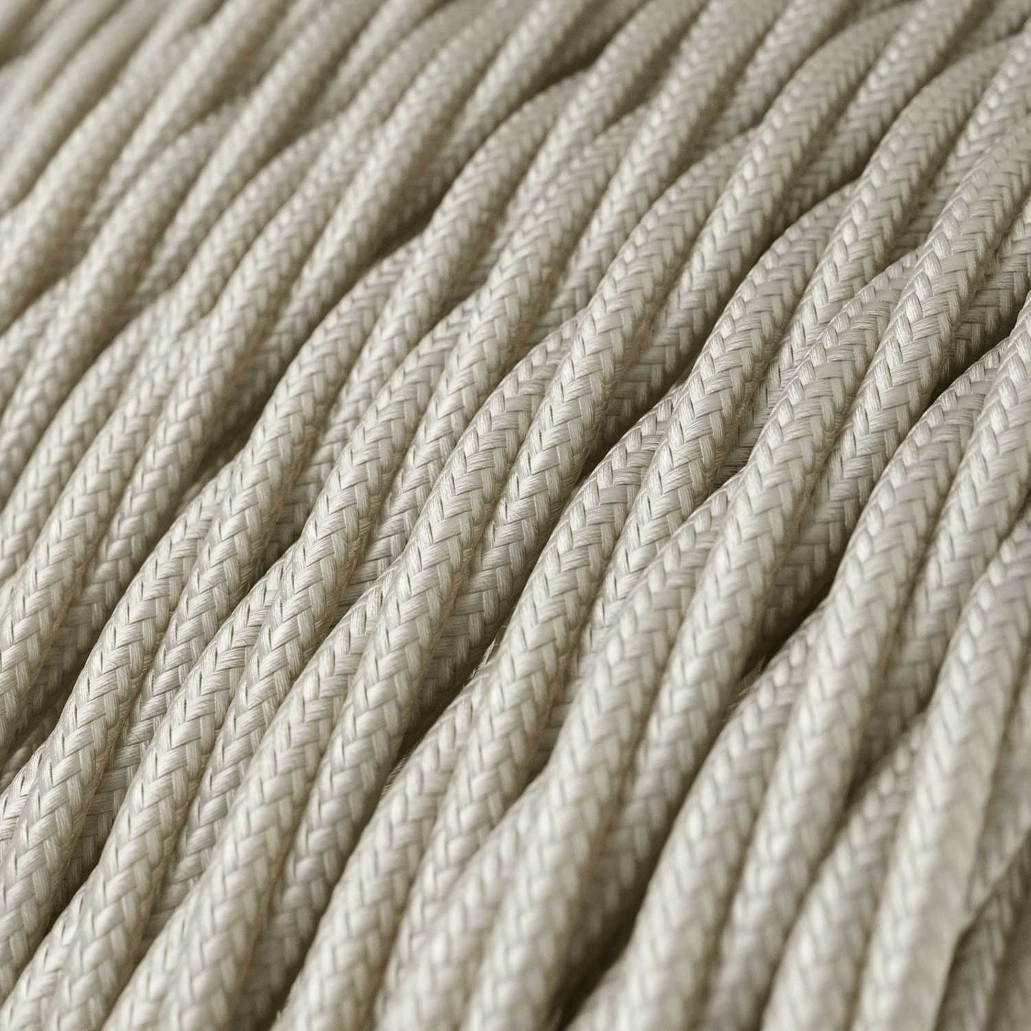 Ivory Rayon covered twisted electric cable - TM00 - Image 2