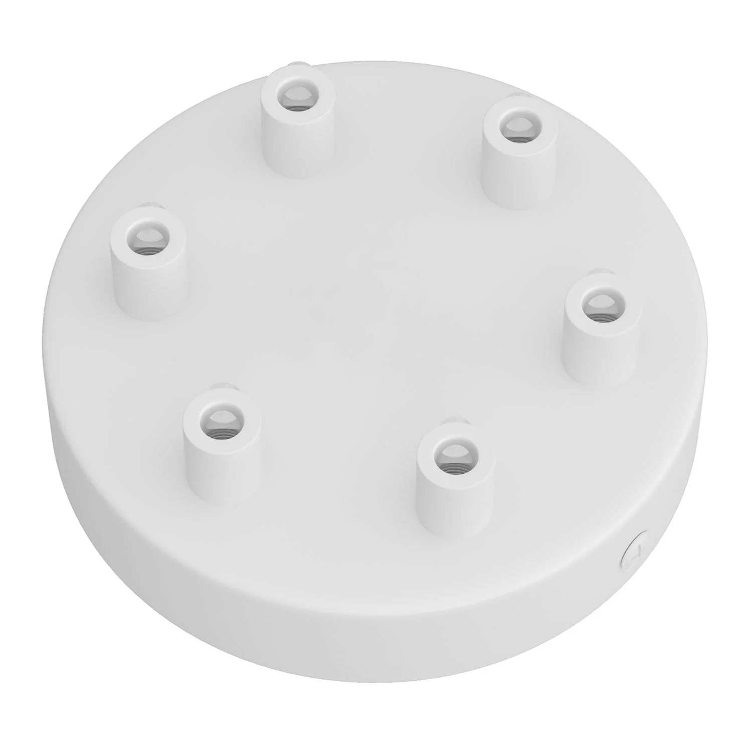 Cylindrical metal ceiling canopy kit with 6 holes - Matte white - Image 5