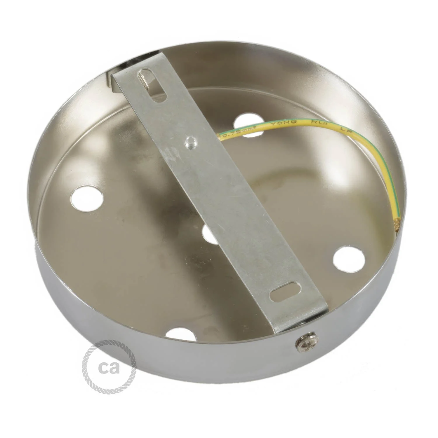 5-hole cylindrical metal ceiling canopy kit - Chrome - Image 4