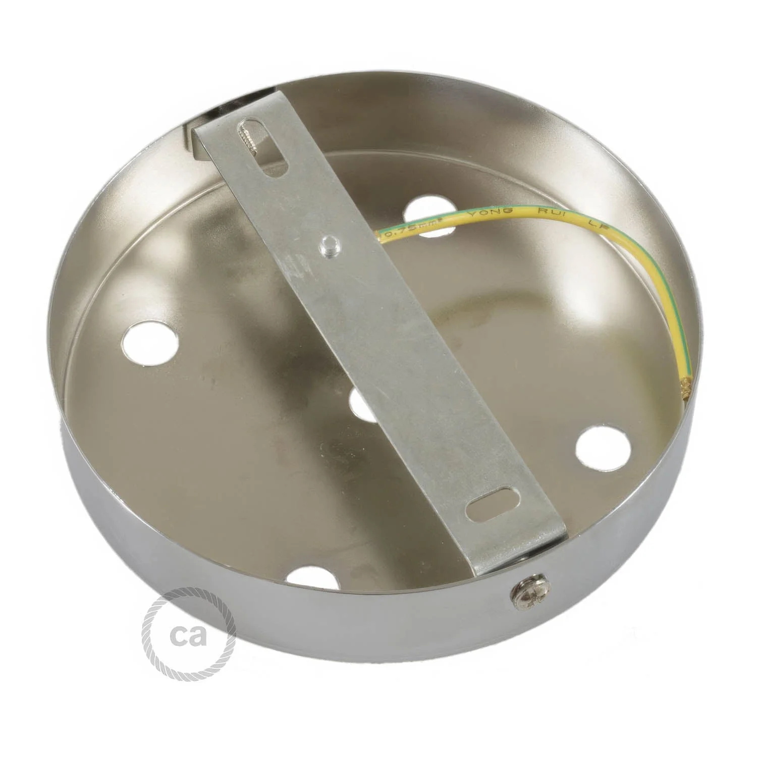 5-hole cylindrical metal ceiling canopy kit - Chrome - Image 9