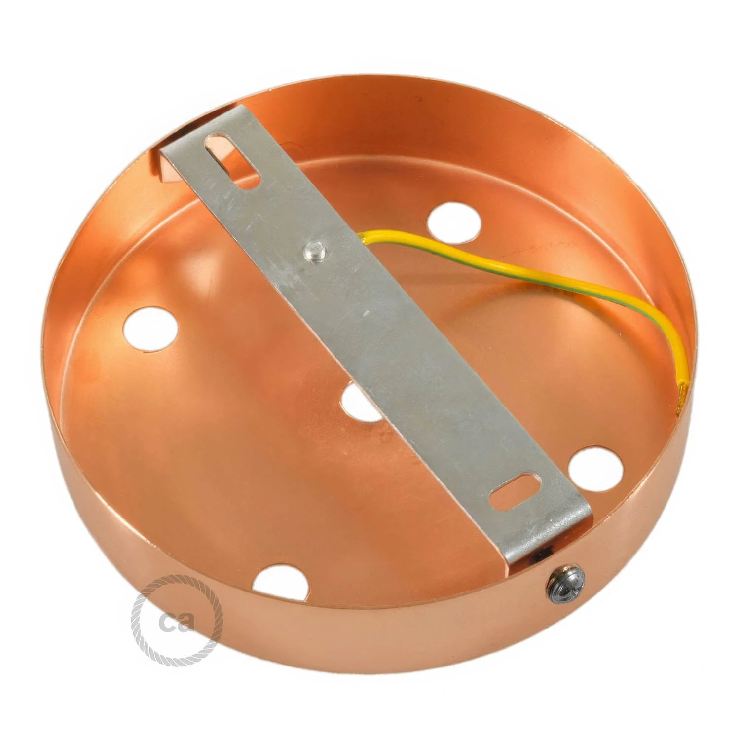 5-hole cylindrical metal ceiling canopy kit - Copper - Image 4