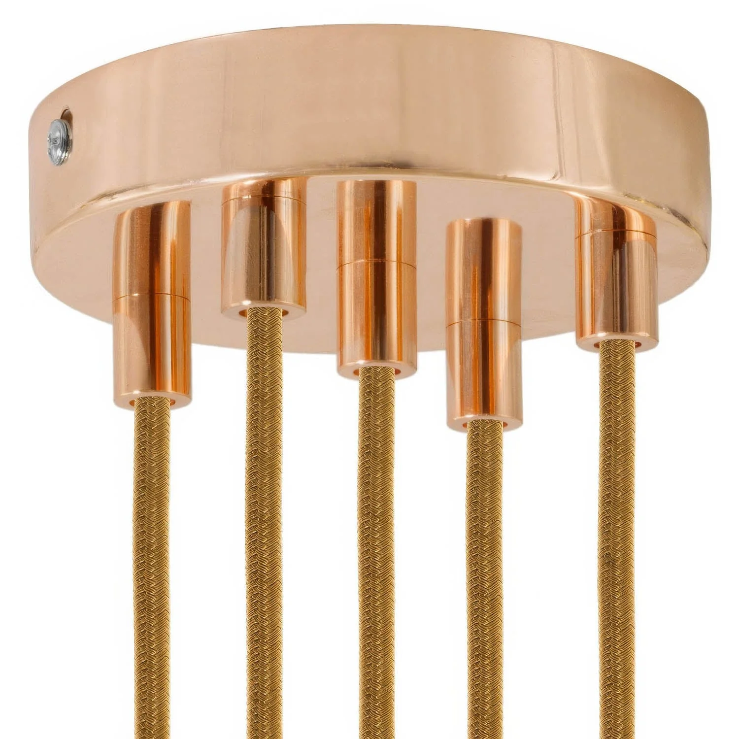5-hole cylindrical metal ceiling canopy kit - Copper - Image 6