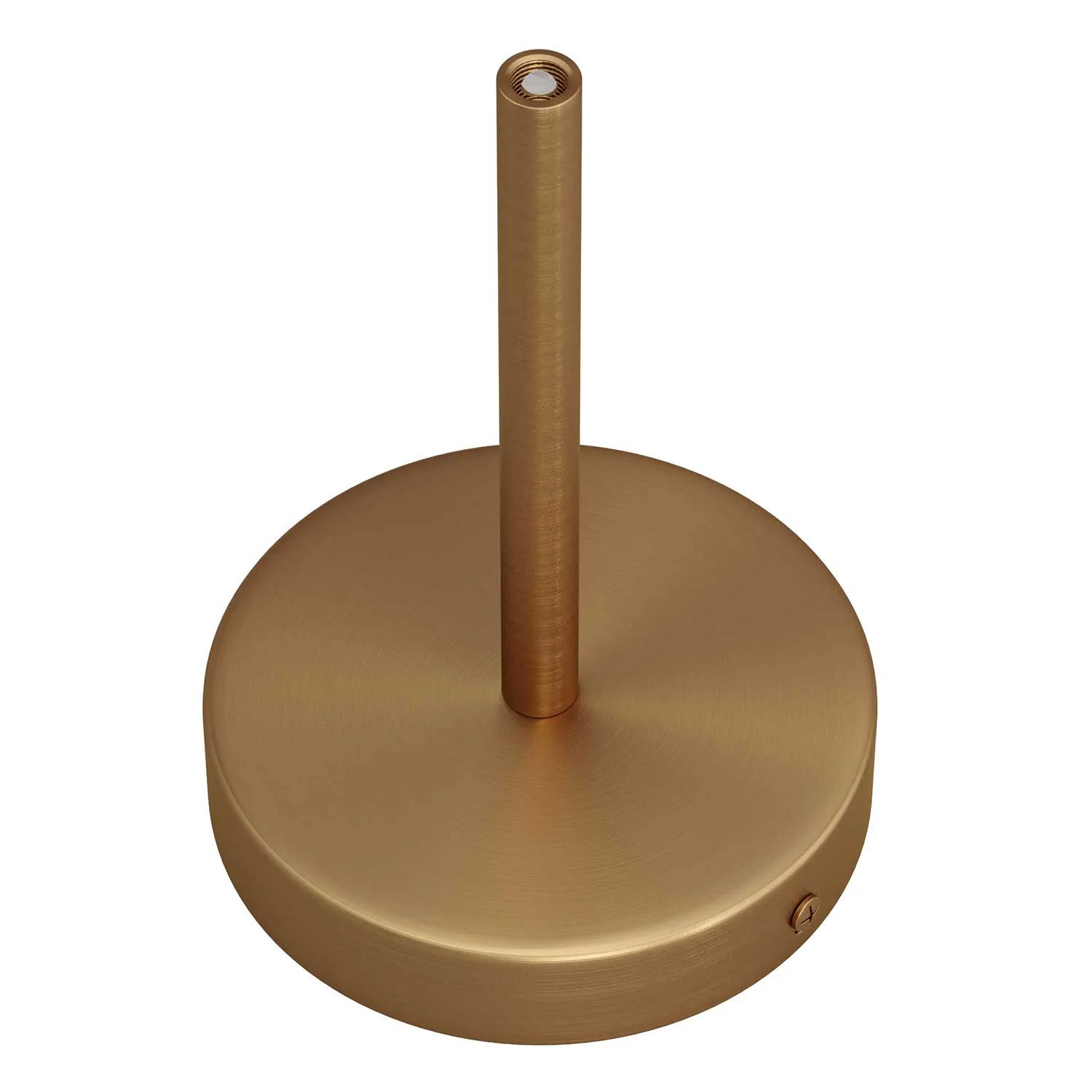 Cylindrical metal ceiling canopy kit with 15 cm strain relief - Satin bronze - Image 2
