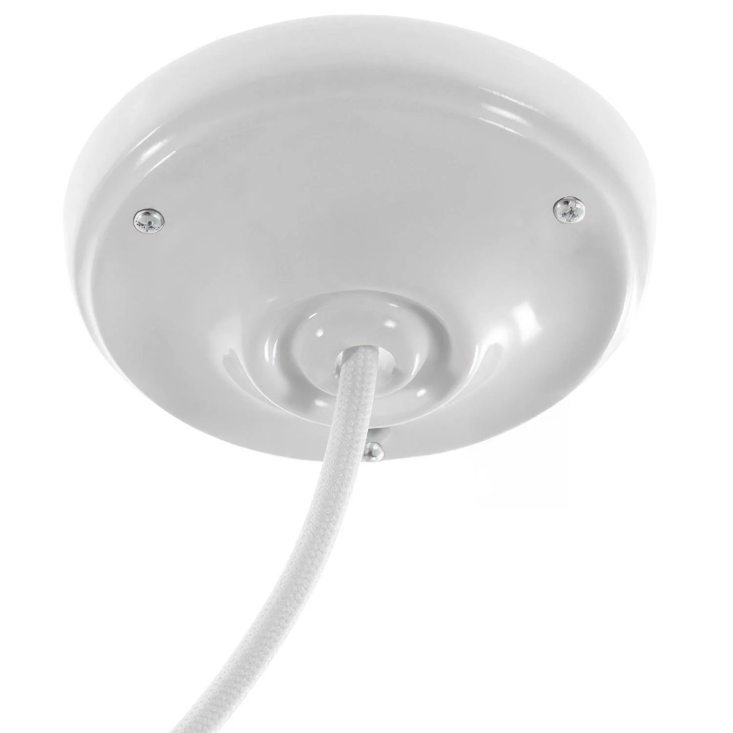 Porcelain ceiling canopy kit - White
