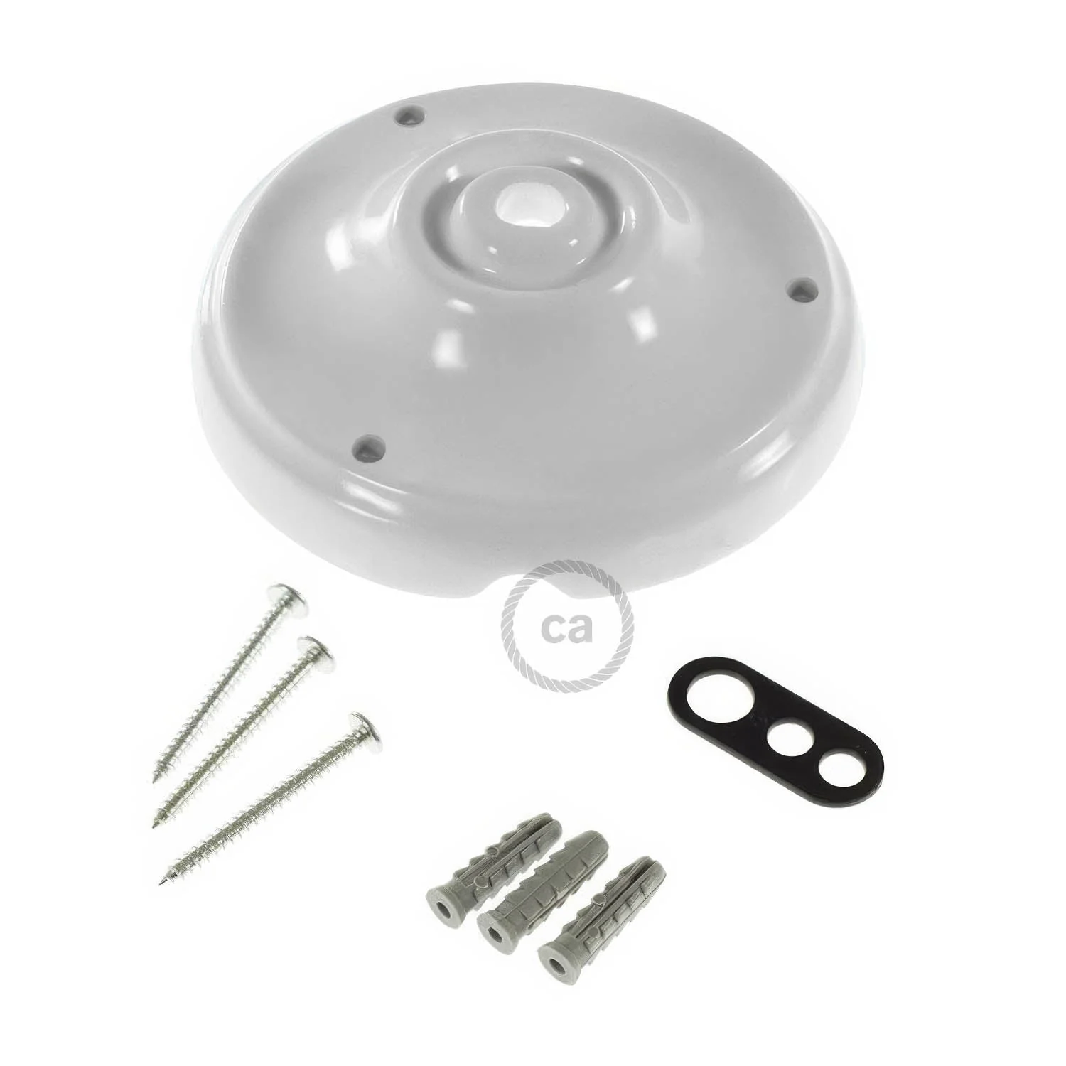 Porcelain ceiling canopy kit - White - Image 3