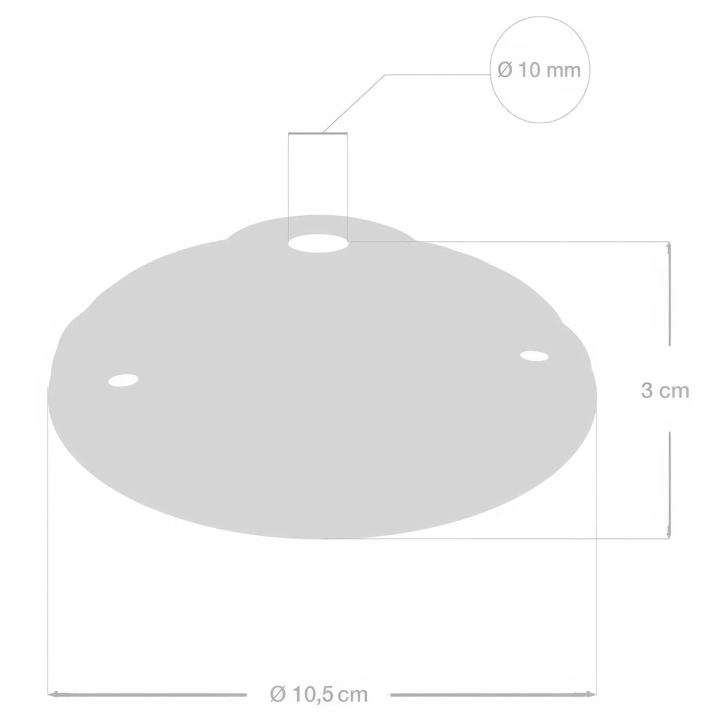 Porcelain ceiling canopy kit - White - Image 5