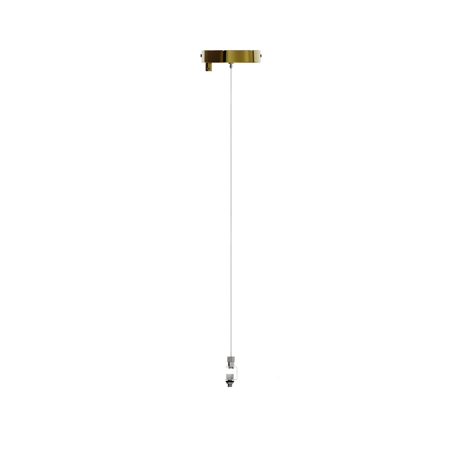 Ceiling canopy Kit Ø 120 mm with steel suspension and millimetric balancer – Brass