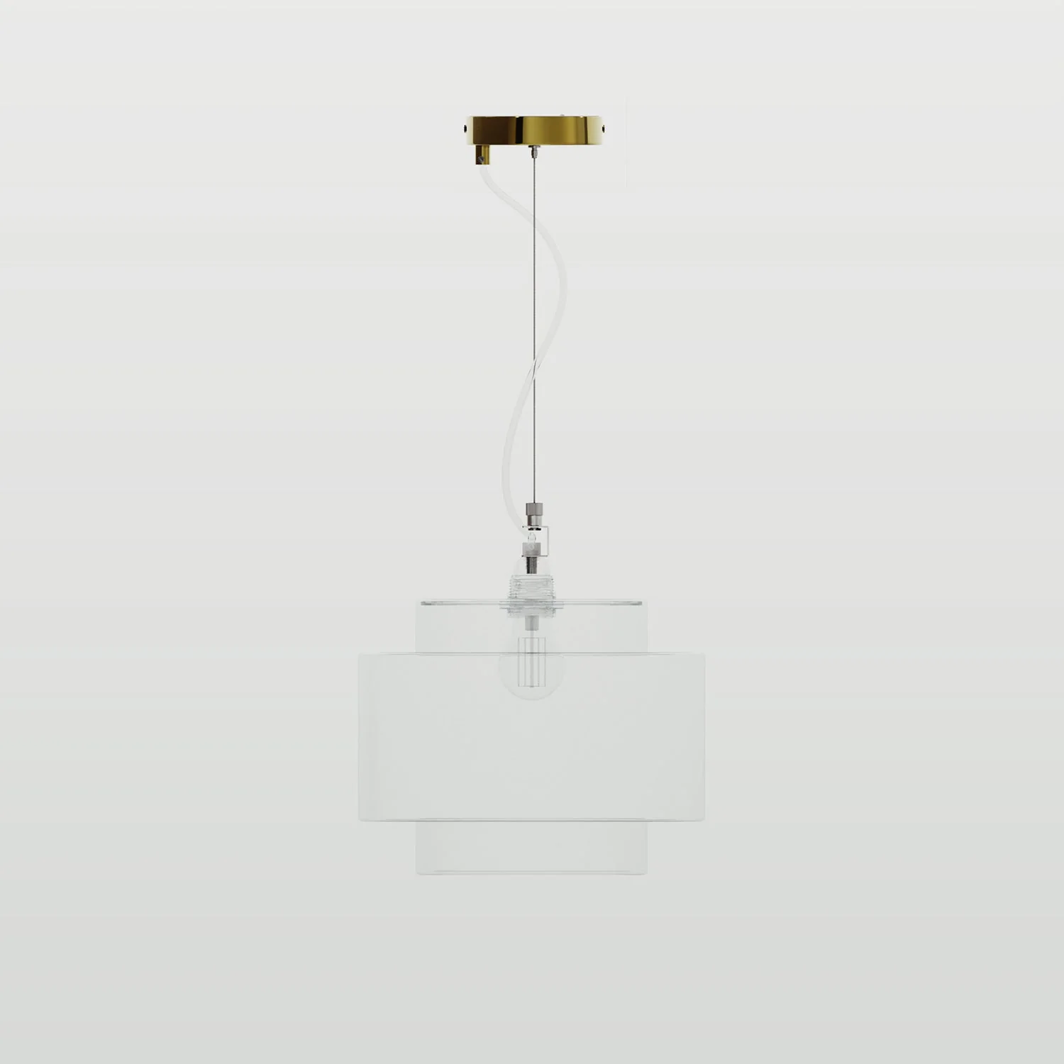 Ceiling canopy Kit Ø 120 mm with steel suspension and millimetric balancer – Brass - Image 2