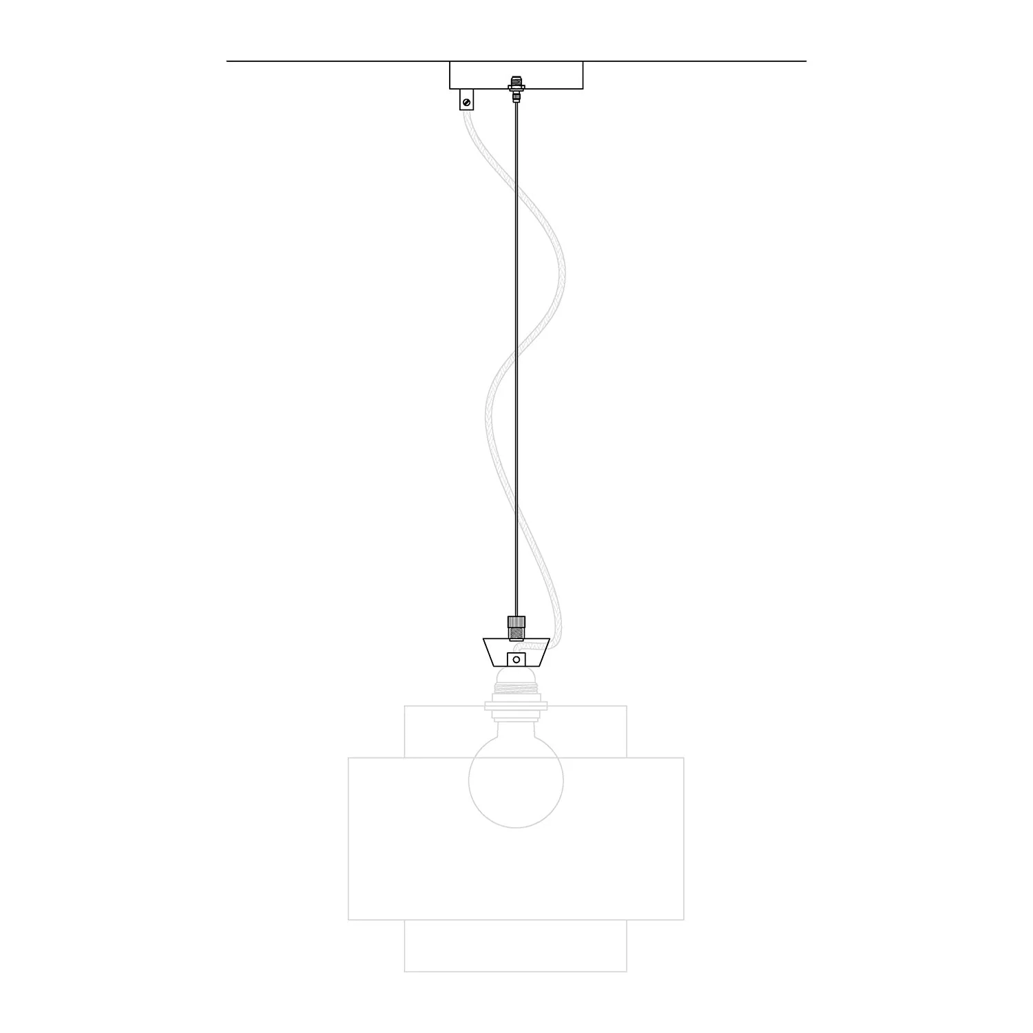 Ceiling canopy Kit Ø 120 mm with steel suspension and millimetric balancer – Brass - Image 5