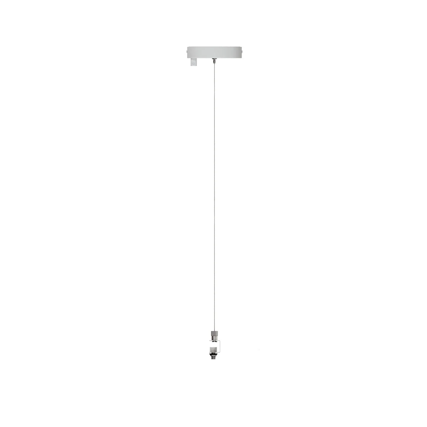 Ceiling canopy Kit Ø 120 mm with steel suspension and millimetric balancer - Matte White