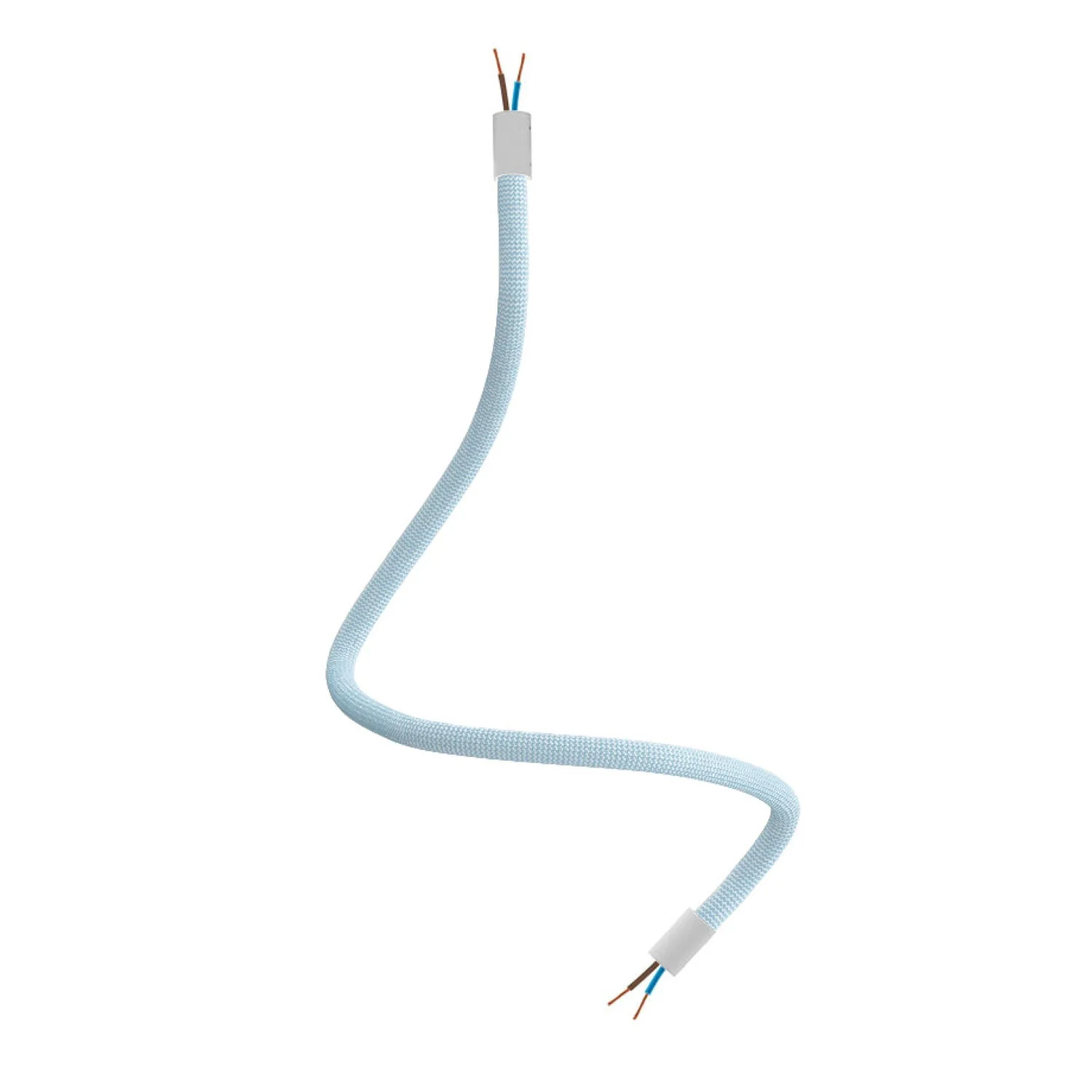 Creative Kit Flex flexible tube covered in RM76 Sugar Paper Blue fabric with metal ends - Image 6