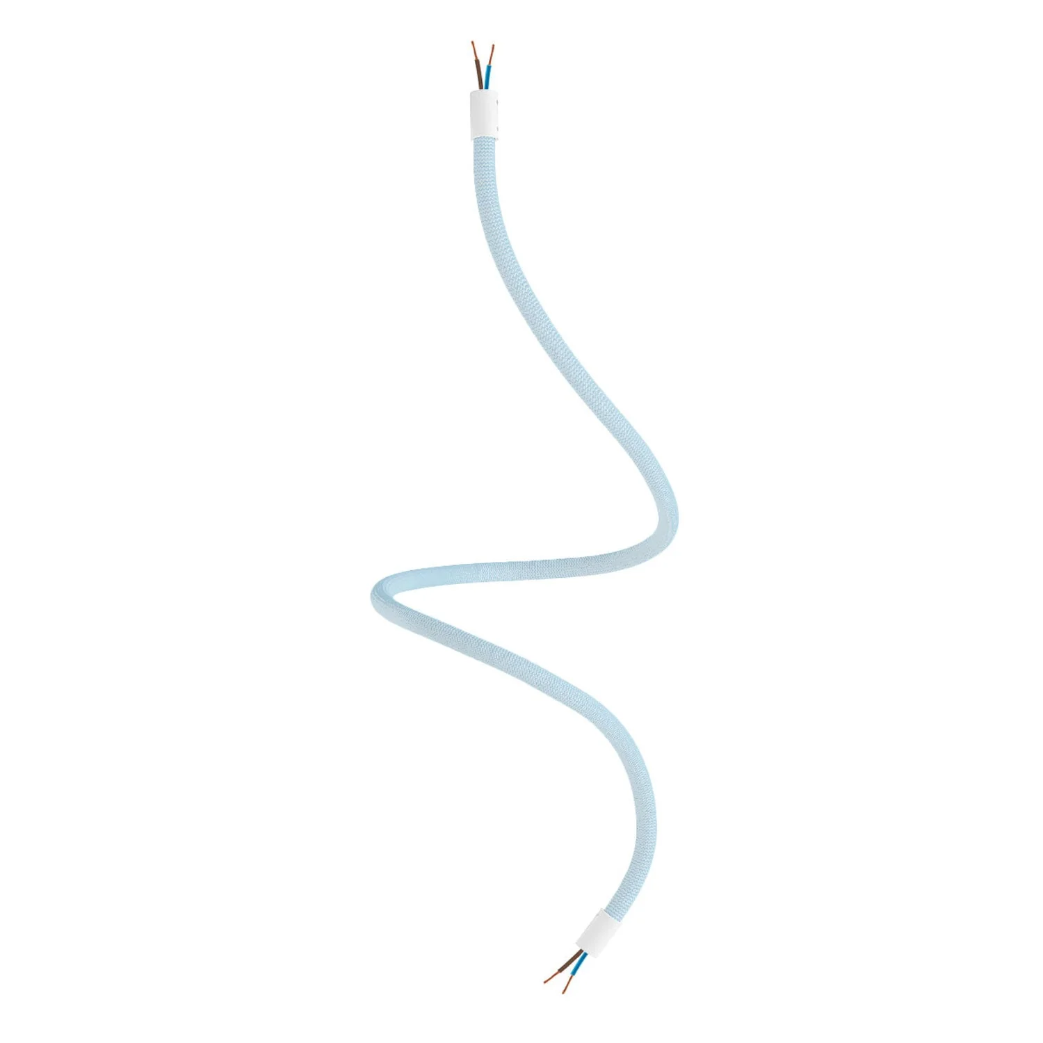Creative Kit Flex flexible tube covered in RM76 Sugar Paper Blue fabric with metal ends - Image 9