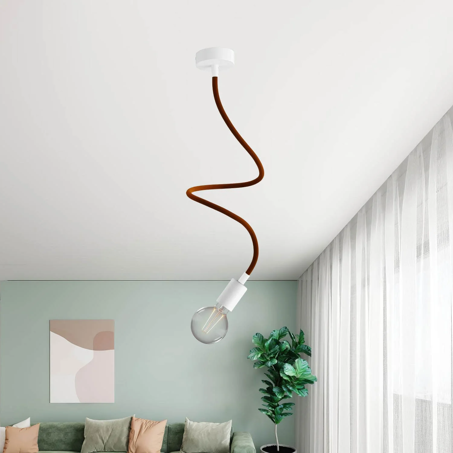 Creative Kit Flex extension fabric-covered hose RM13 Brown with metal ends - Image 10