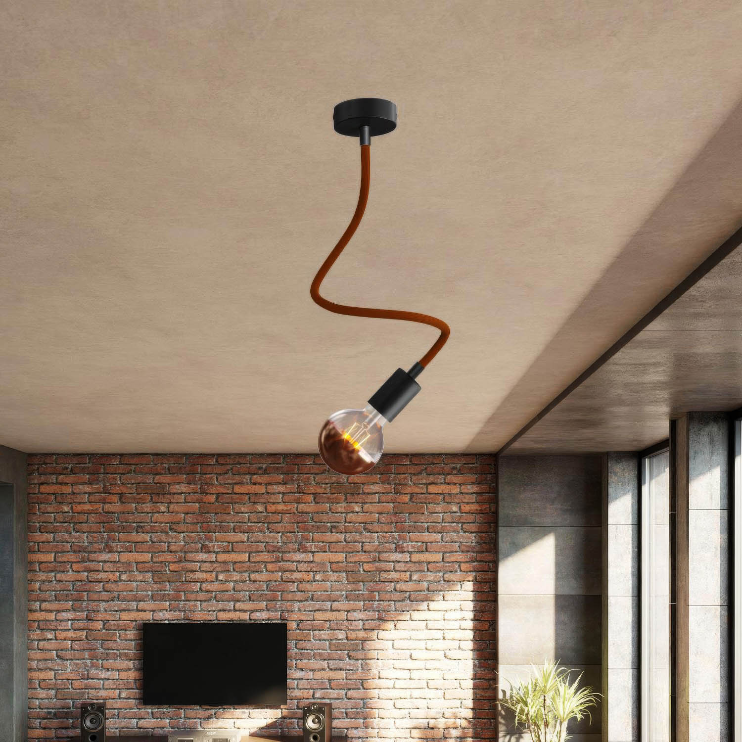 Creative Kit Flex extension fabric-covered hose RM13 Brown with metal ends - Image 16