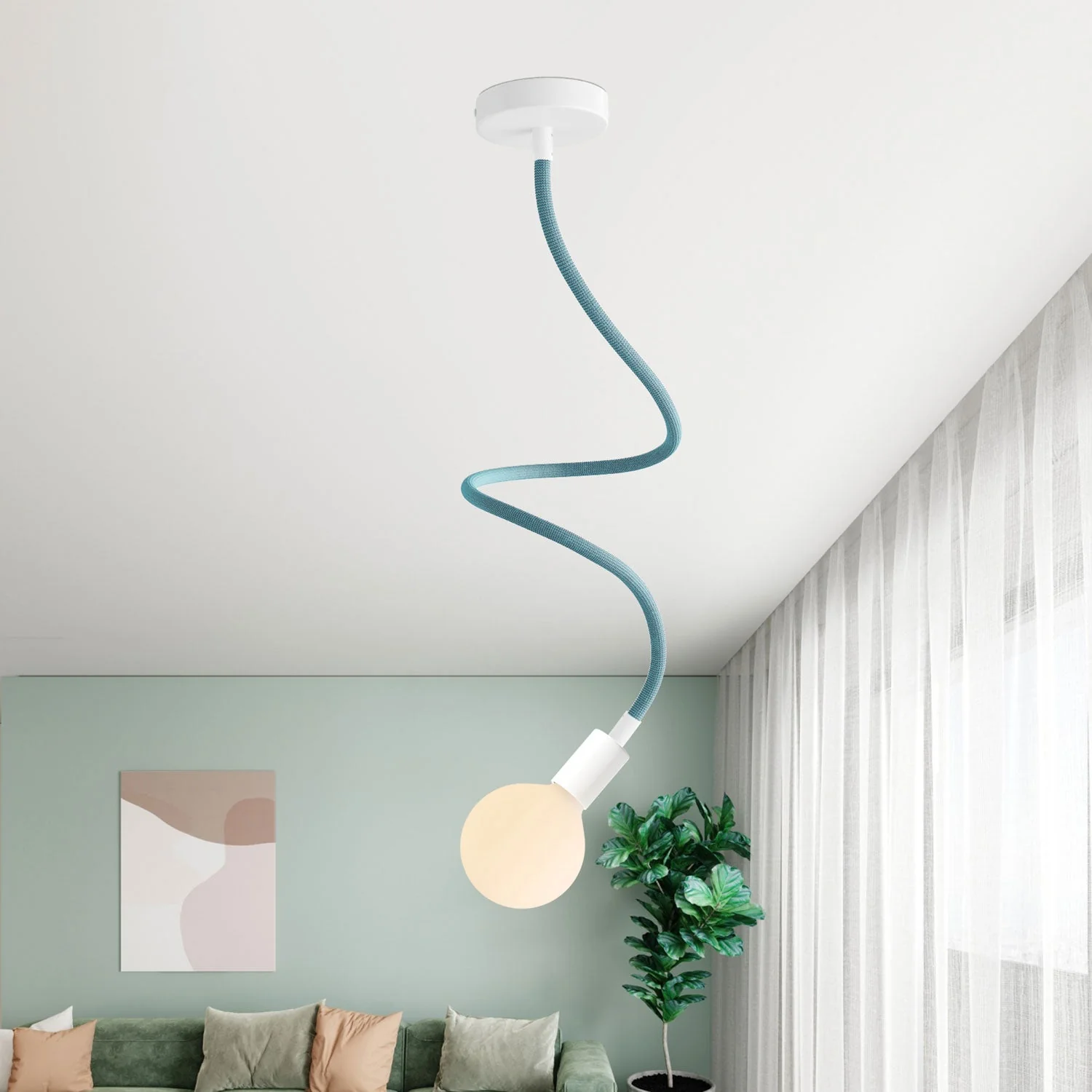 Creative Flex kit with RM78 Petrolio fabric-covered flexible tube and metal end caps - Image 10