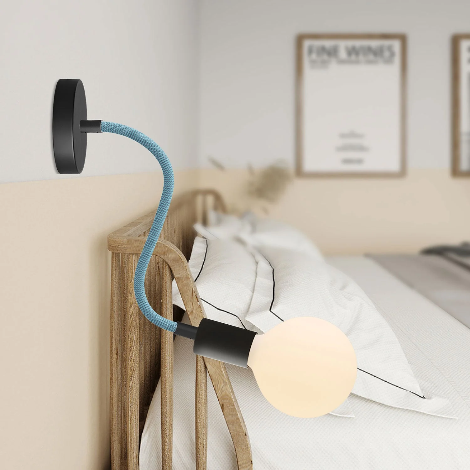 Creative Flex kit with RM78 Petrolio fabric-covered flexible tube and metal end caps - Image 13