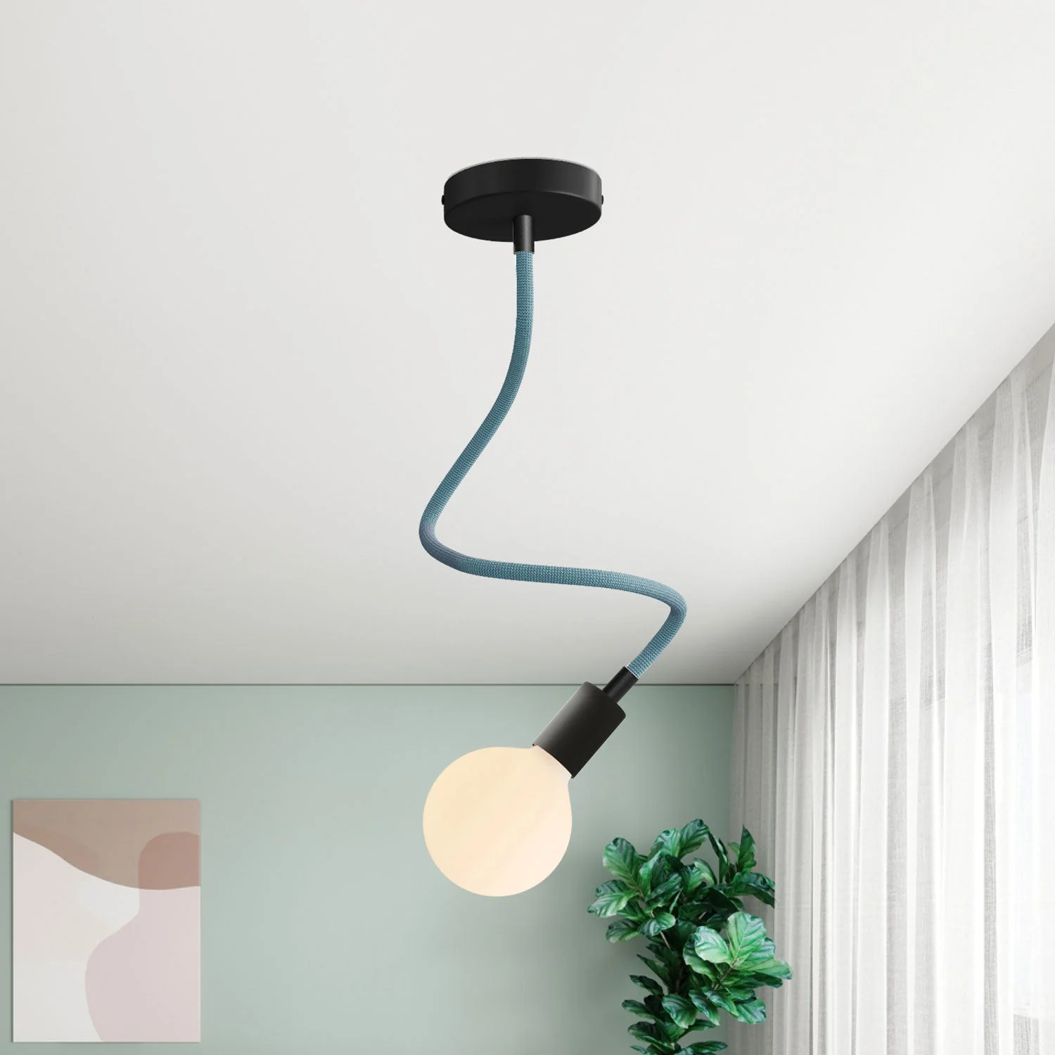 Creative Flex kit with RM78 Petrolio fabric-covered flexible tube and metal end caps - Image 16