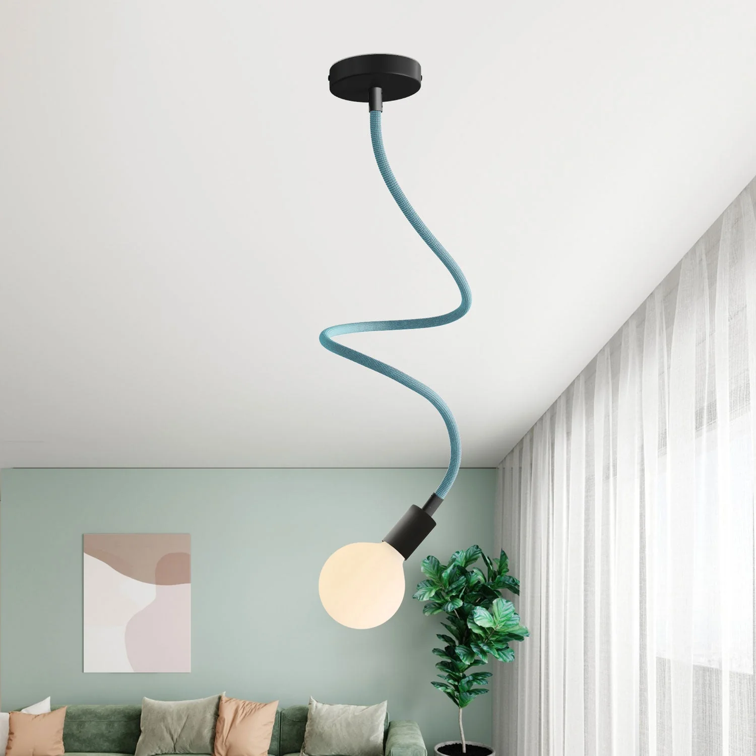 Creative Flex kit with RM78 Petrolio fabric-covered flexible tube and metal end caps - Image 18