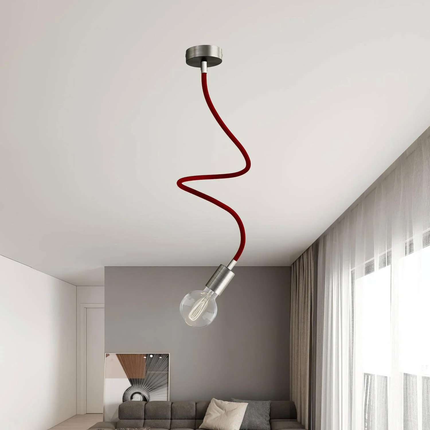 Kit Creative Flex flexible extension tube covered in RM19 Bordeaux fabric with metal ends - Image 25