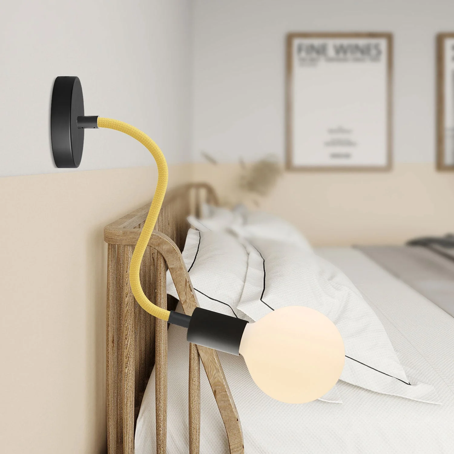 Kit Creative Flex flexible tube covered in RM79 Mustard fabric with metal ends - Image 13