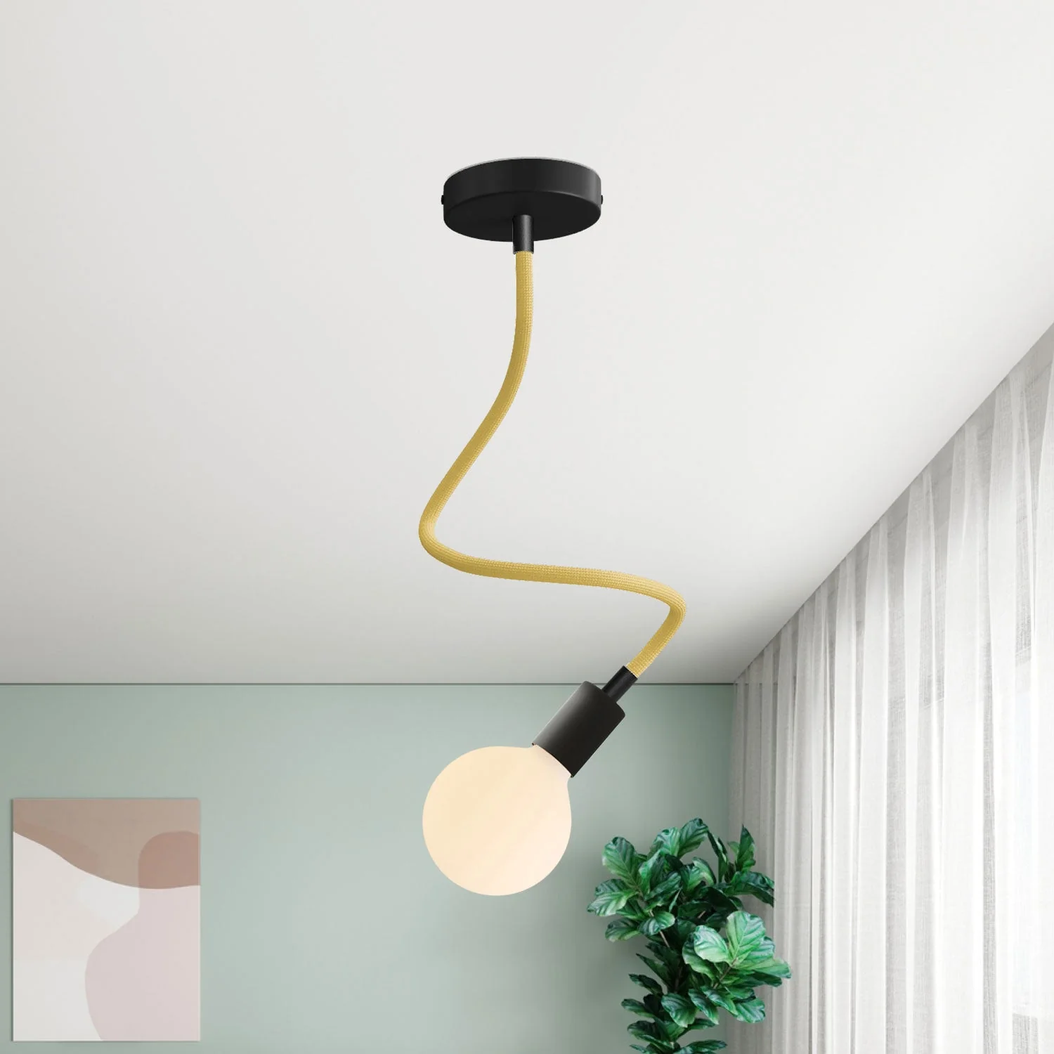 Kit Creative Flex flexible tube covered in RM79 Mustard fabric with metal ends - Image 16
