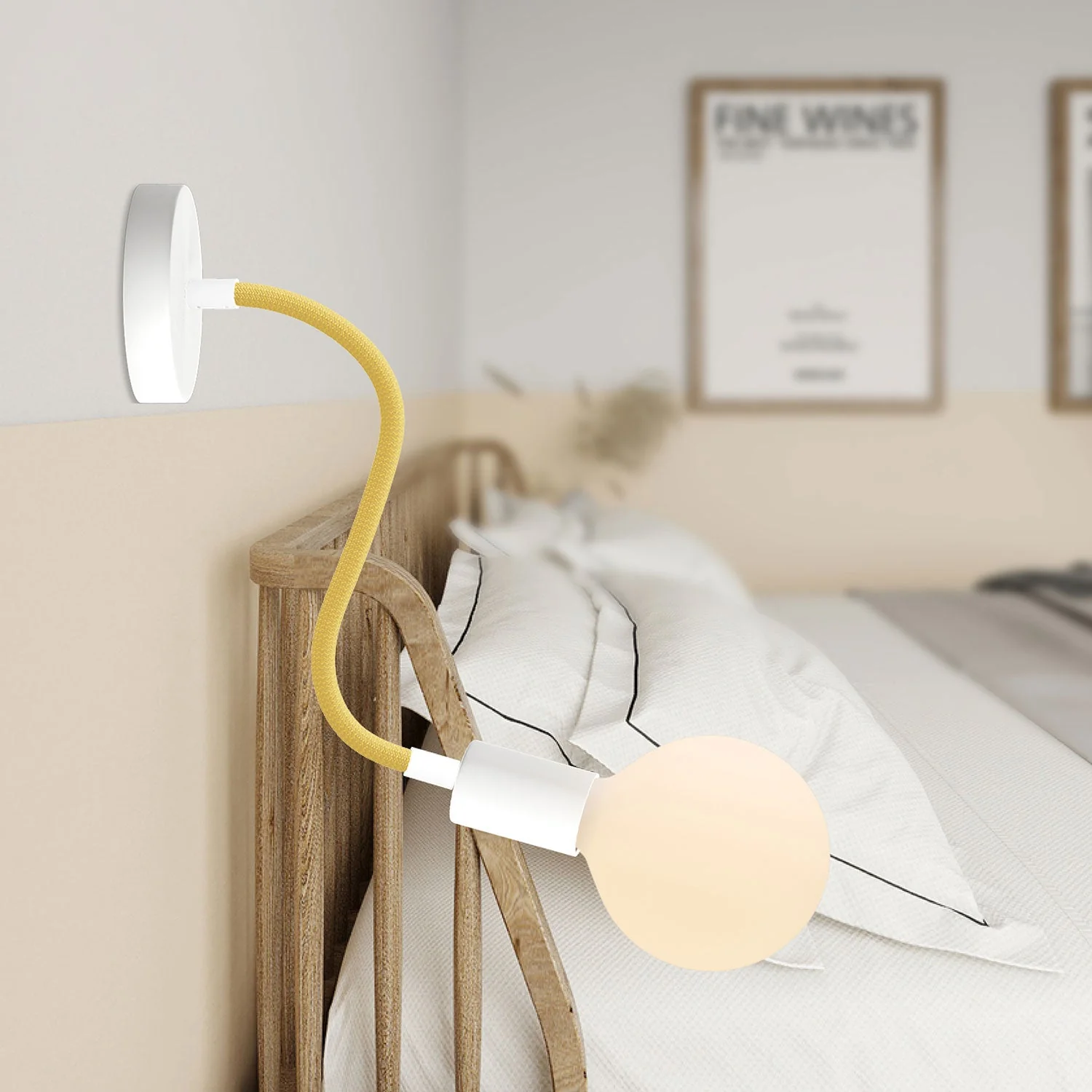 Kit Creative Flex flexible tube covered in RM79 Mustard fabric with metal ends - Image 3