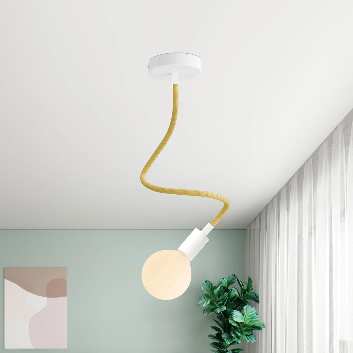 Kit Creative Flex flexible tube covered in RM79 Mustard fabric with metal ends - Image 7
