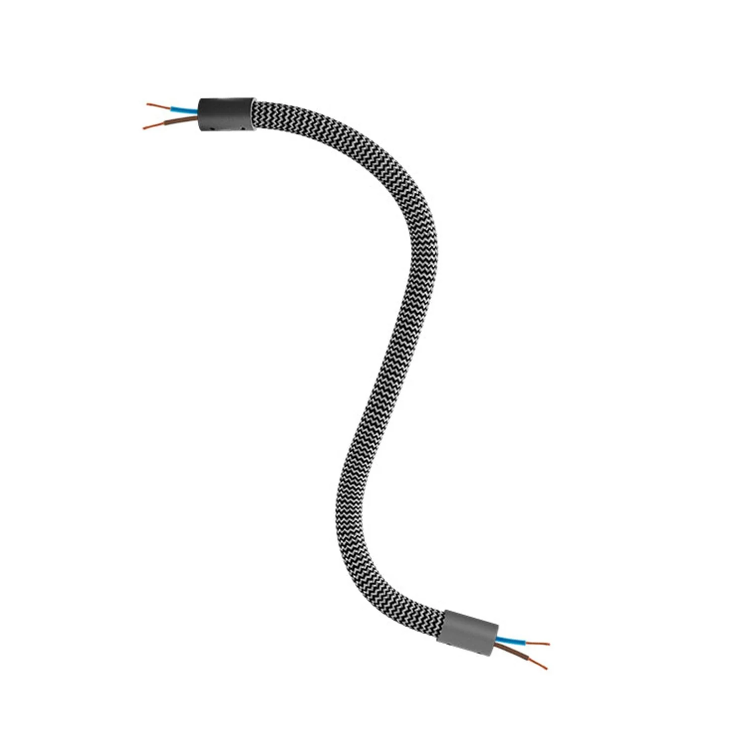 Creative Kit Flex extension hose covered in RZ30 Iron Black fabric with metal terminals - Image 12