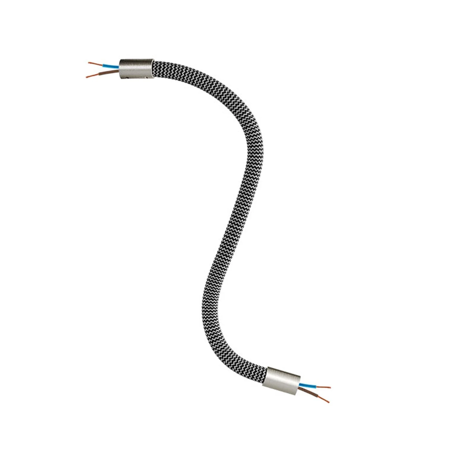 Creative Kit Flex extension hose covered in RZ30 Iron Black fabric with metal terminals - Image 19