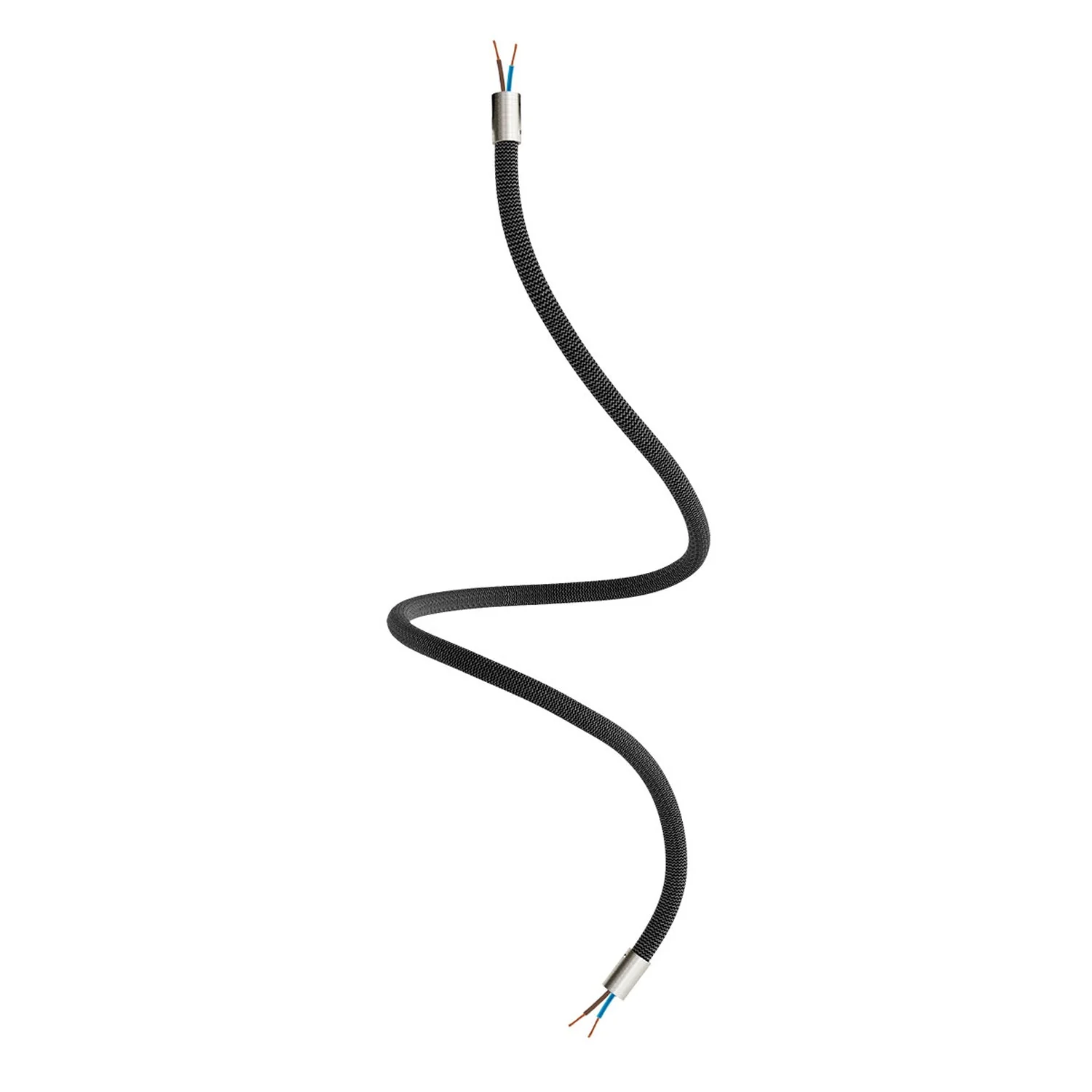 Creative Kit Flex extension hose covered in RZ30 Iron Black fabric with metal terminals - Image 24
