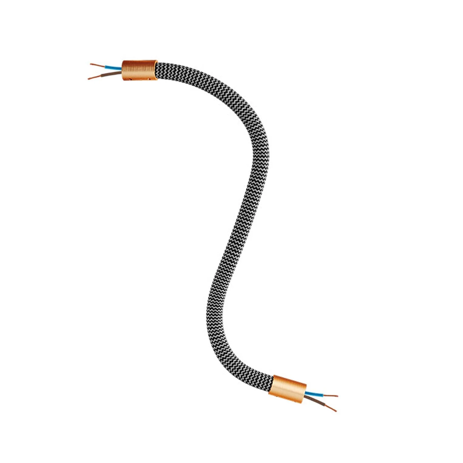 Creative Kit Flex extension hose covered in RZ30 Iron Black fabric with metal terminals - Image 26