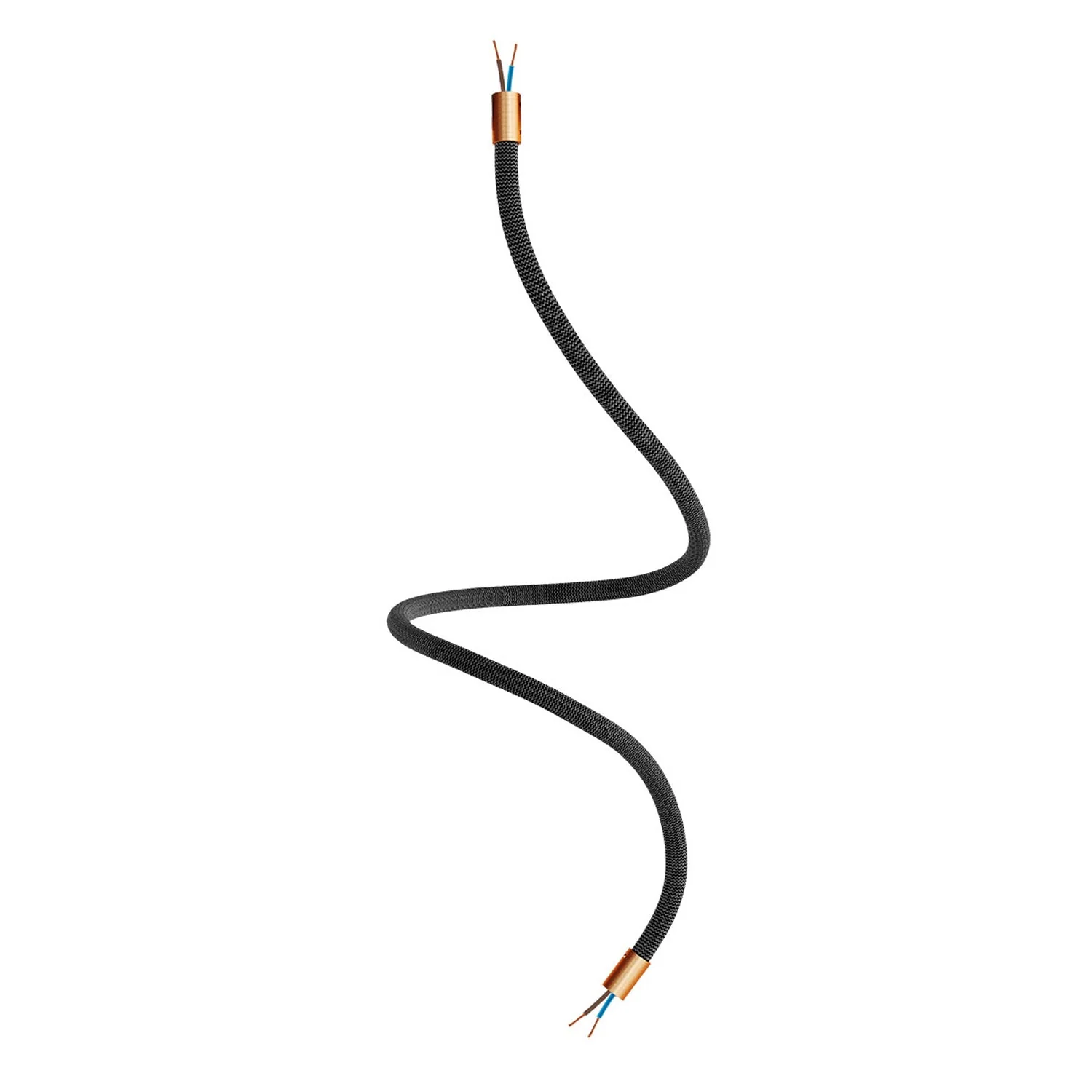 Creative Kit Flex extension hose covered in RZ30 Iron Black fabric with metal terminals - Image 31