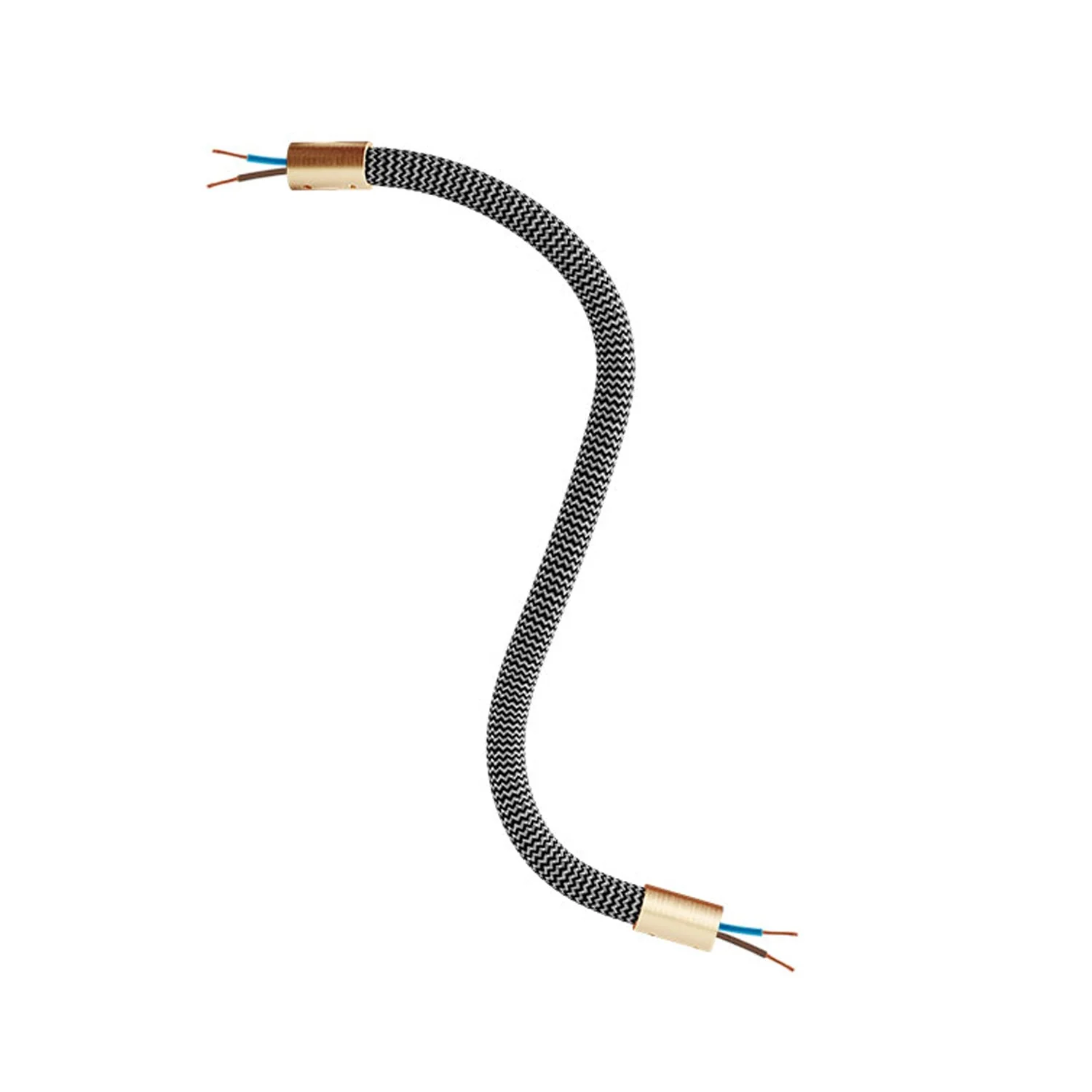 Creative Kit Flex extension hose covered in RZ30 Iron Black fabric with metal terminals - Image 33