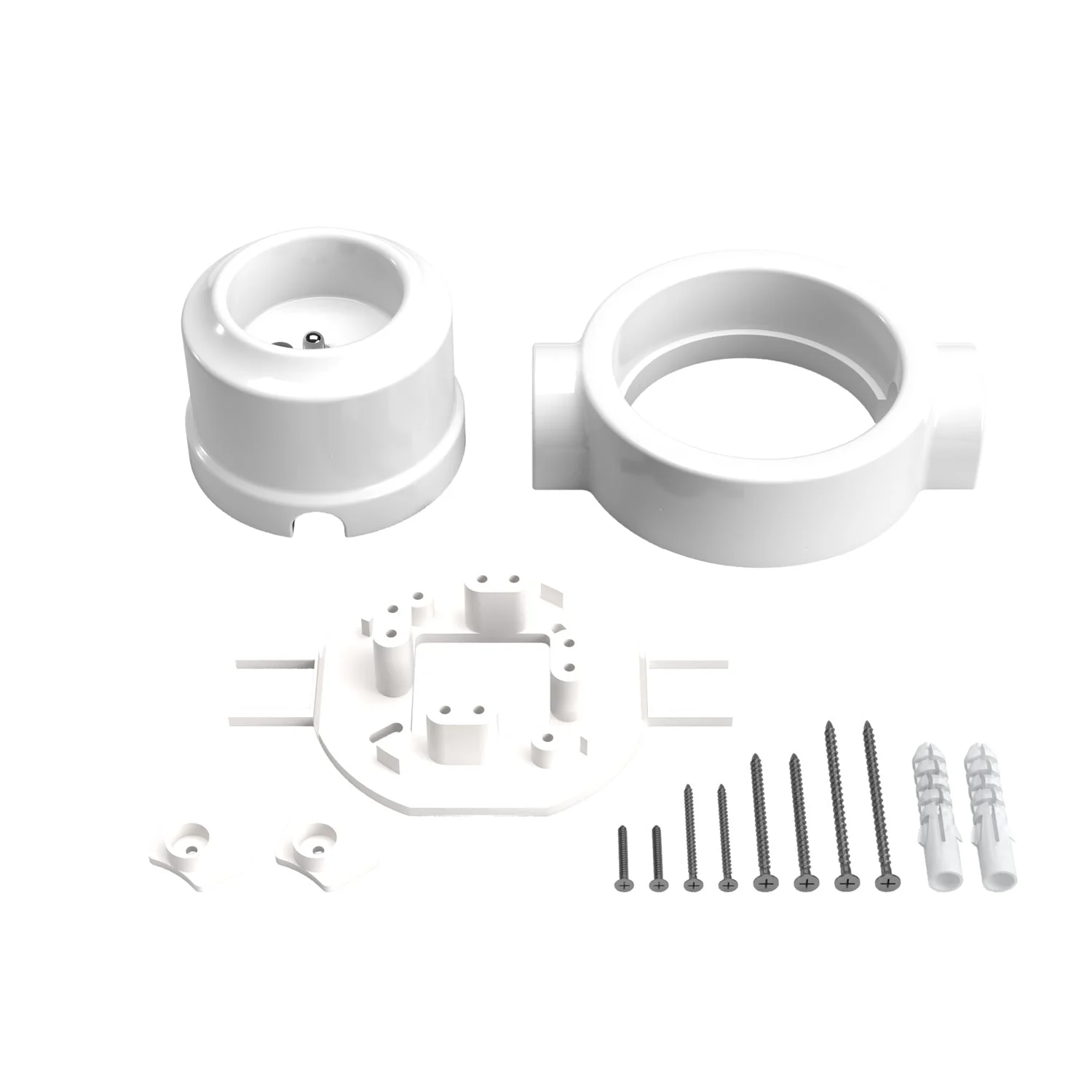 French wall socket kit and base for Creative-Tubes in porcelain - White - Image 17