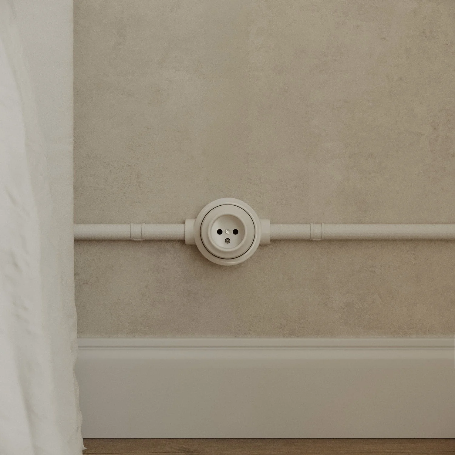 French wall socket kit and base for Creative-Tubes in porcelain - White - Image 18