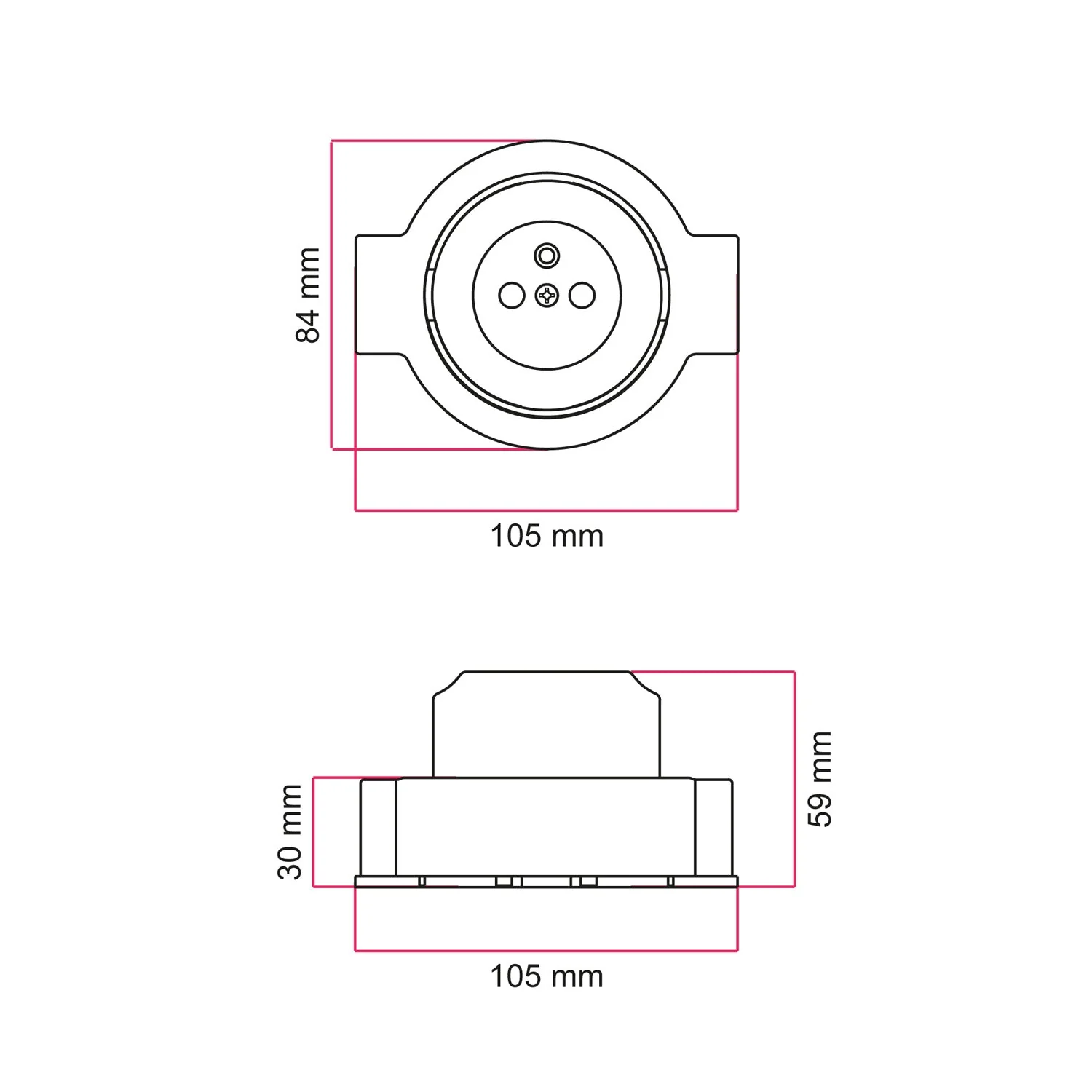 French wall socket kit and base for Creative-Tubes in porcelain - White - Image 20