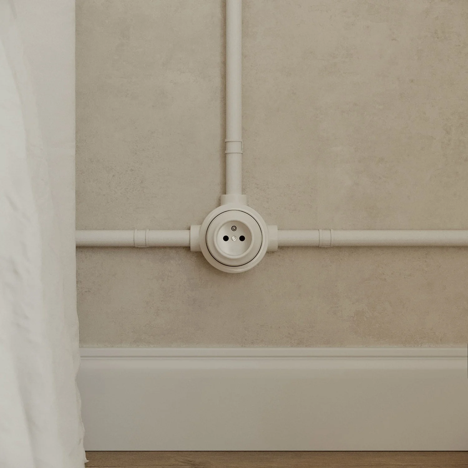 French wall socket kit and base for Creative-Tubes in porcelain - White - Image 25