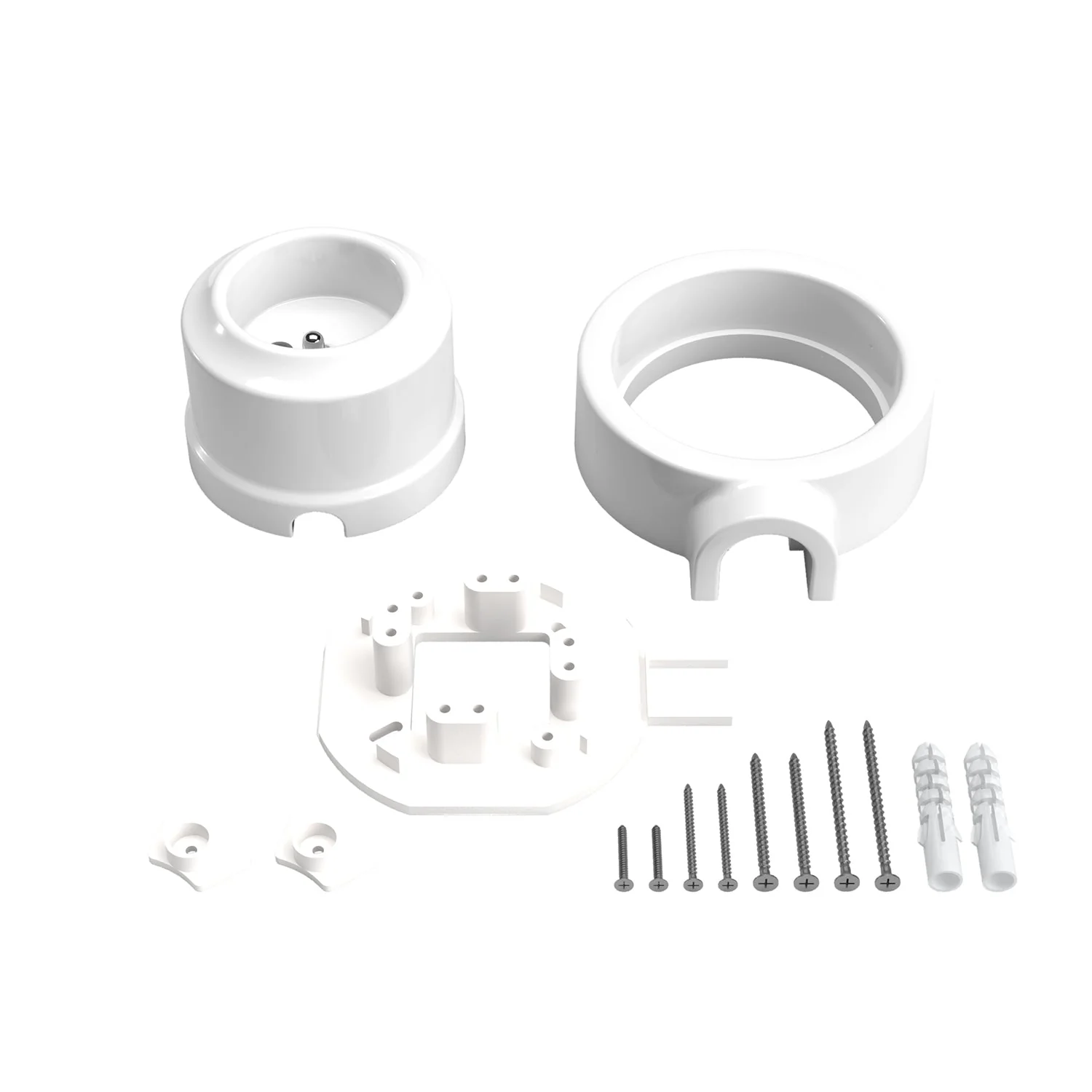 French wall socket kit and base for Creative-Tubes in porcelain - White - Image 3