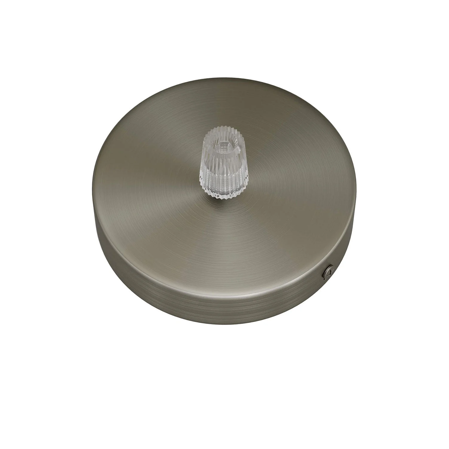 Mini Ceiling canopy kit, cylindrical metal with 1 central hole - Satin titanium - Image 2