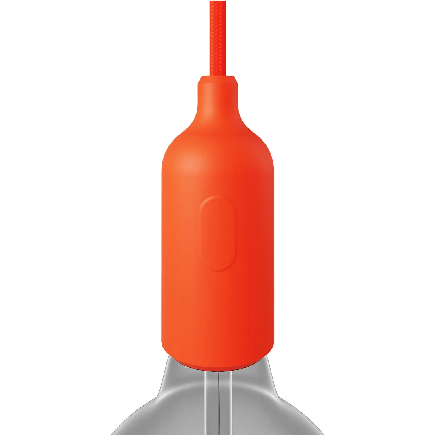 E27 silicone socket kit with hidden switch and strain relief - Orange