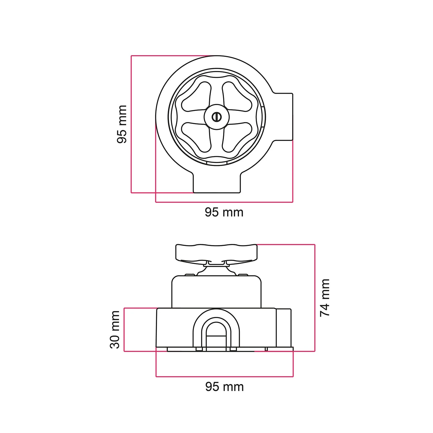 Switch/diverter kit with knob and base for Creative-Tubes in white porcelain - Image 13